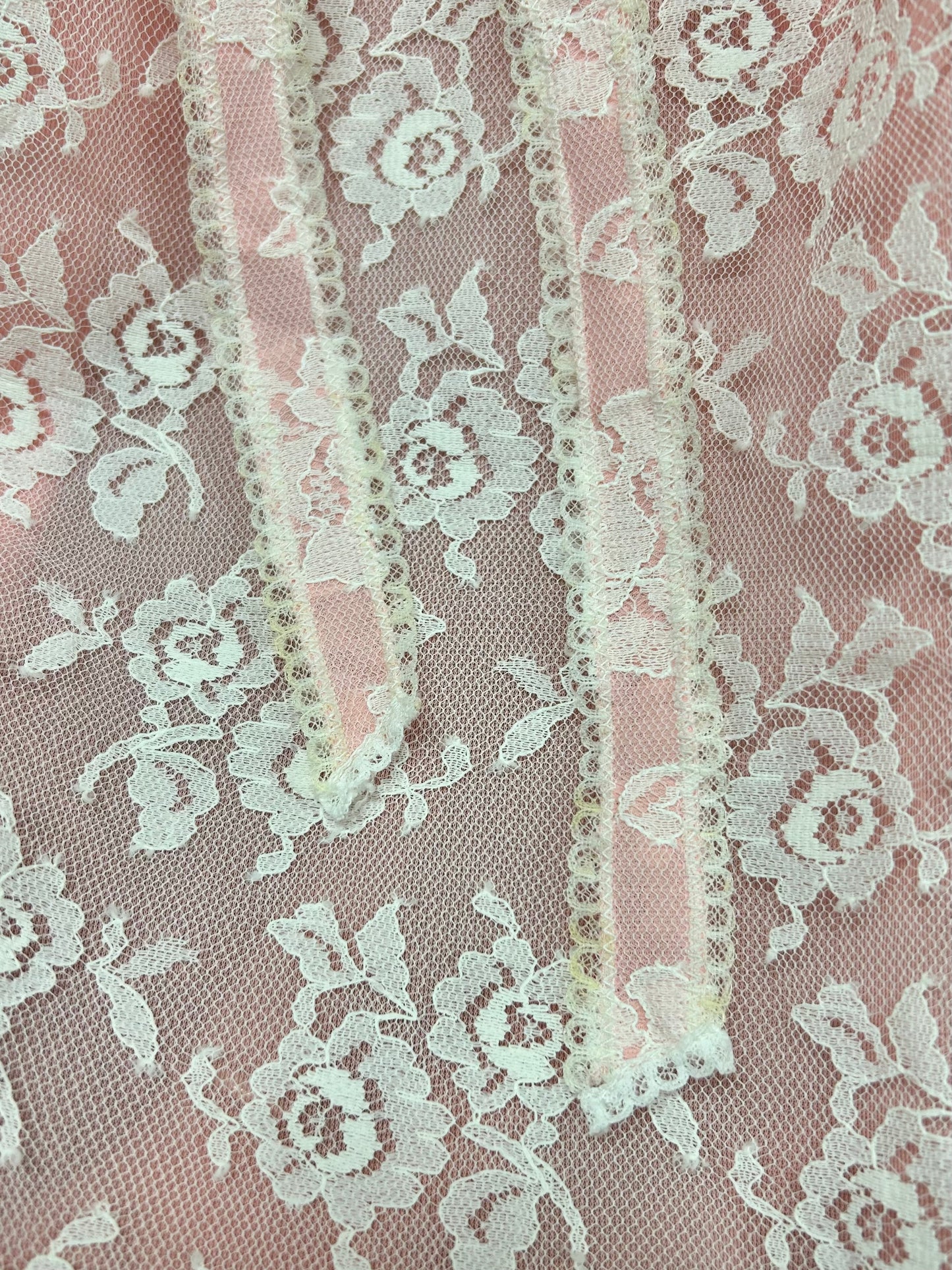 Vintage Lingerie Lace Gown [C29684]