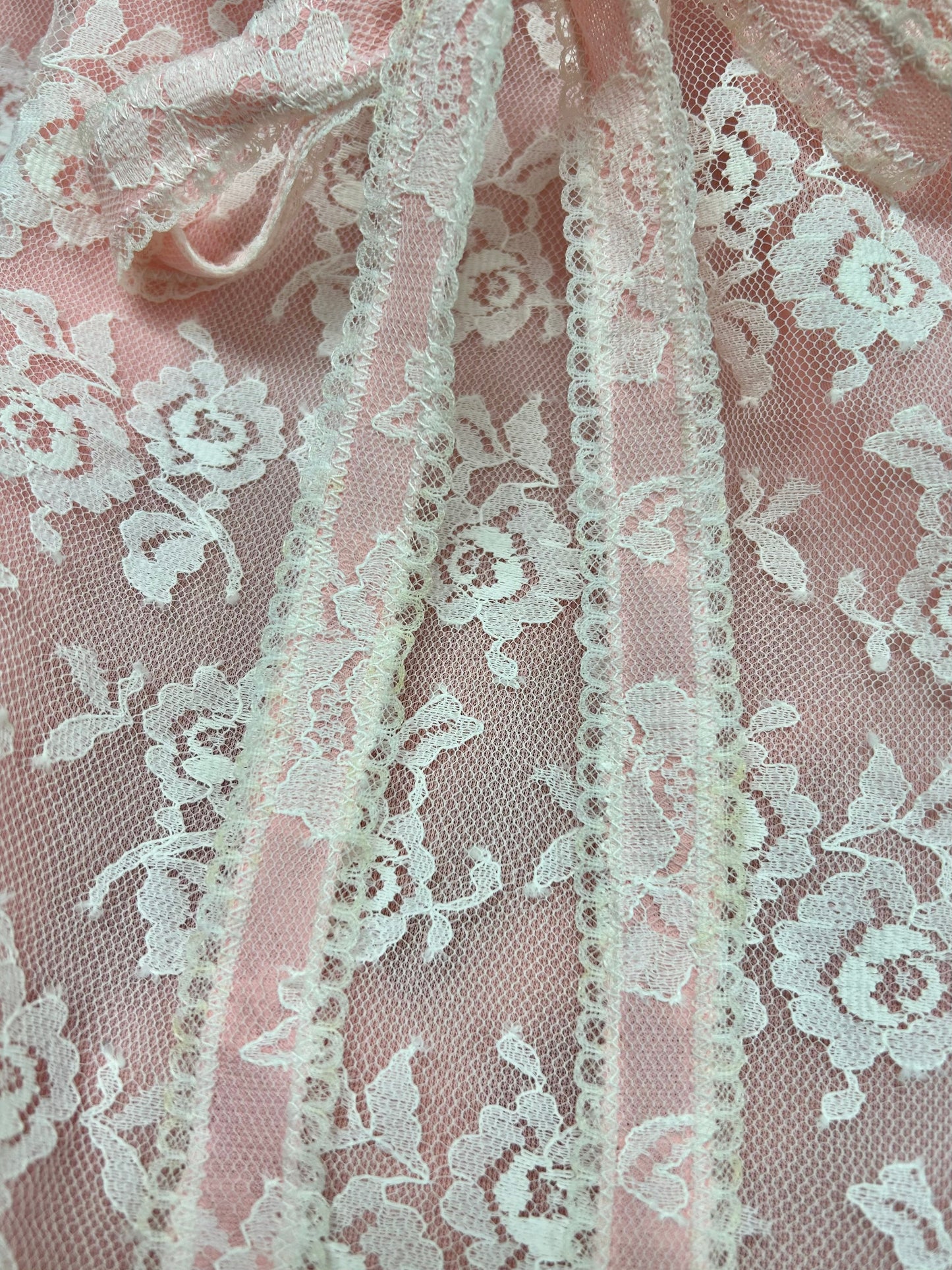 Vintage Lingerie Lace Gown [C29684]
