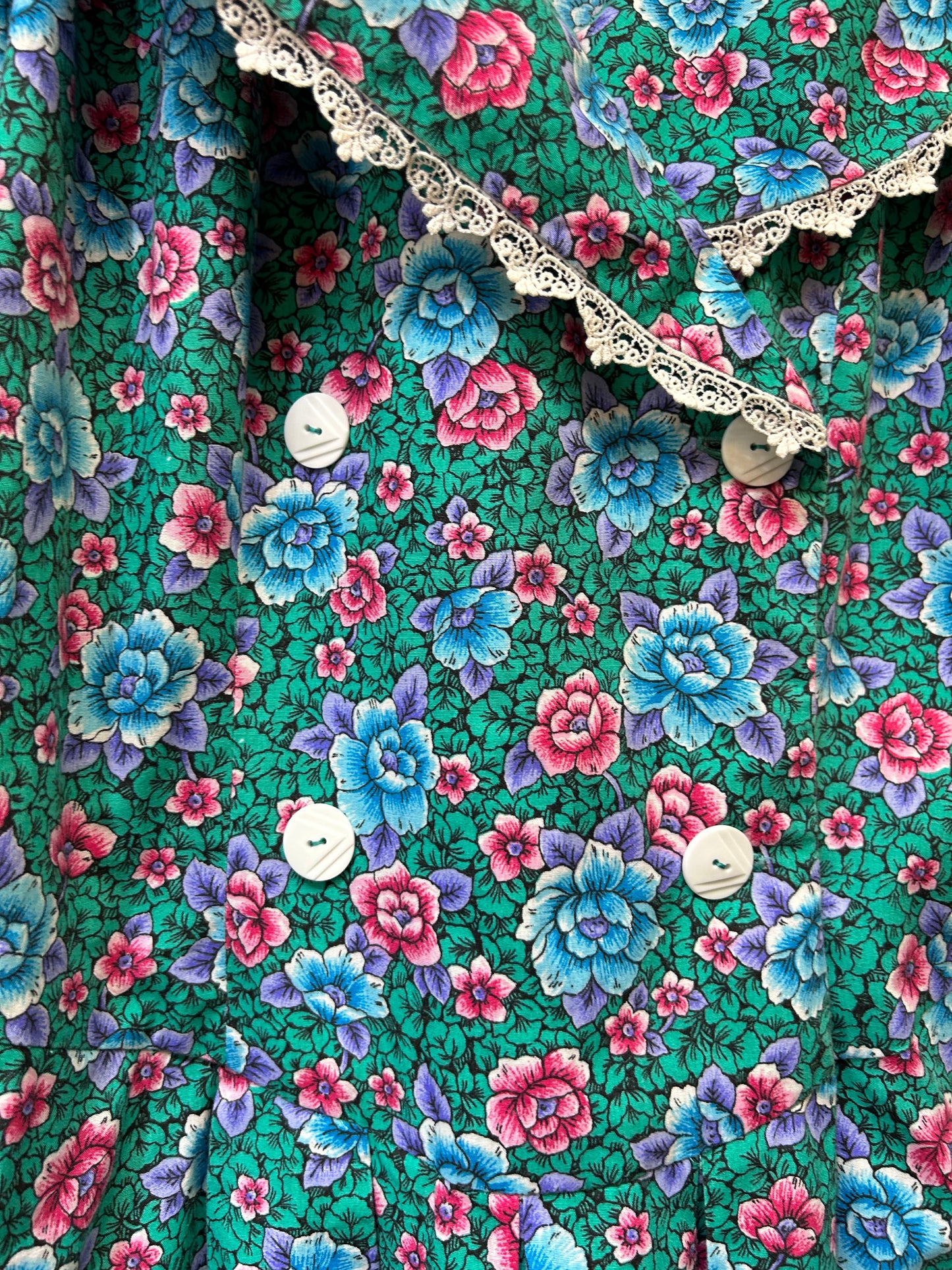 Vintage Big Collar Flower Dress [H24832]