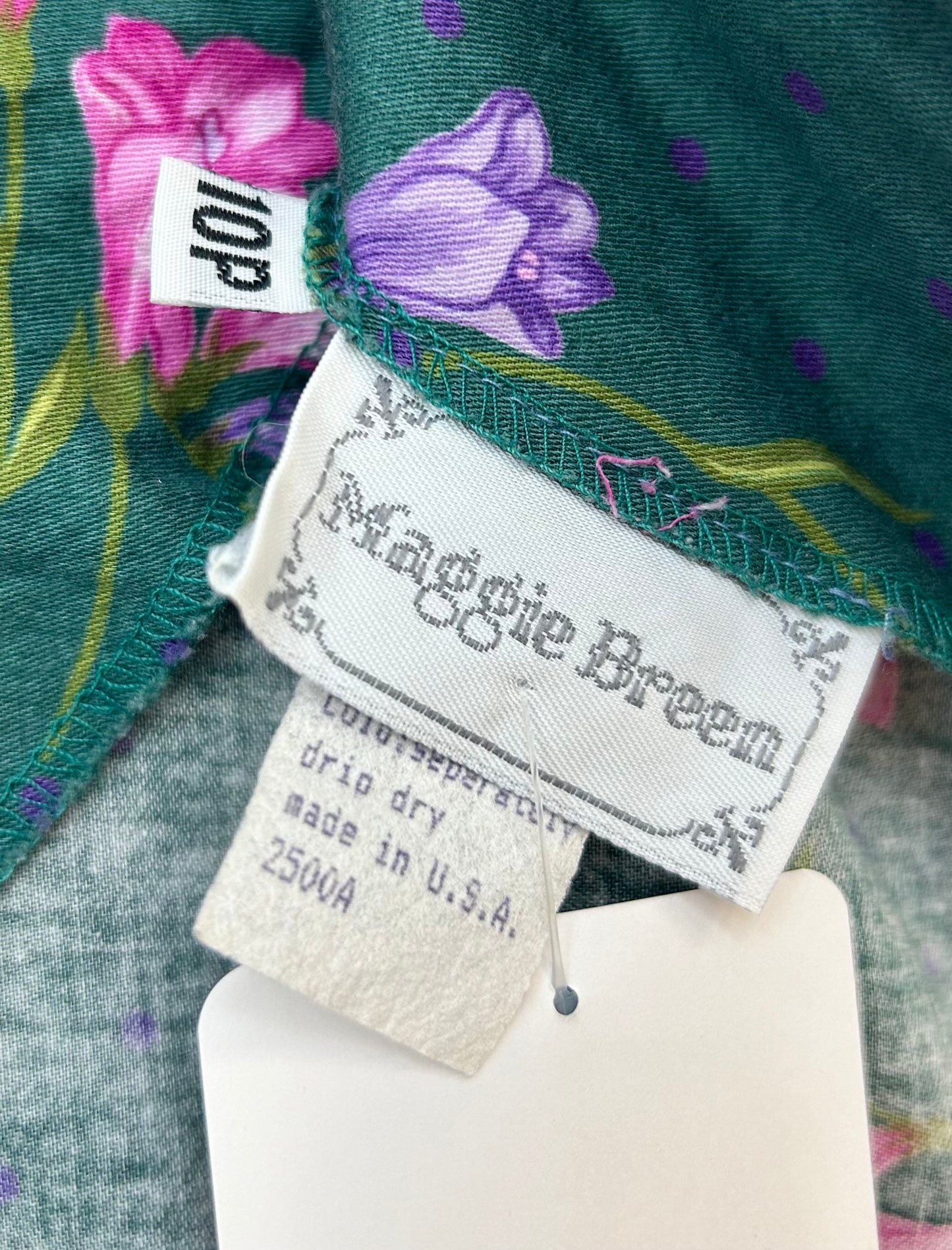 Vintage Flower Dress MADE IN USA [I28372]