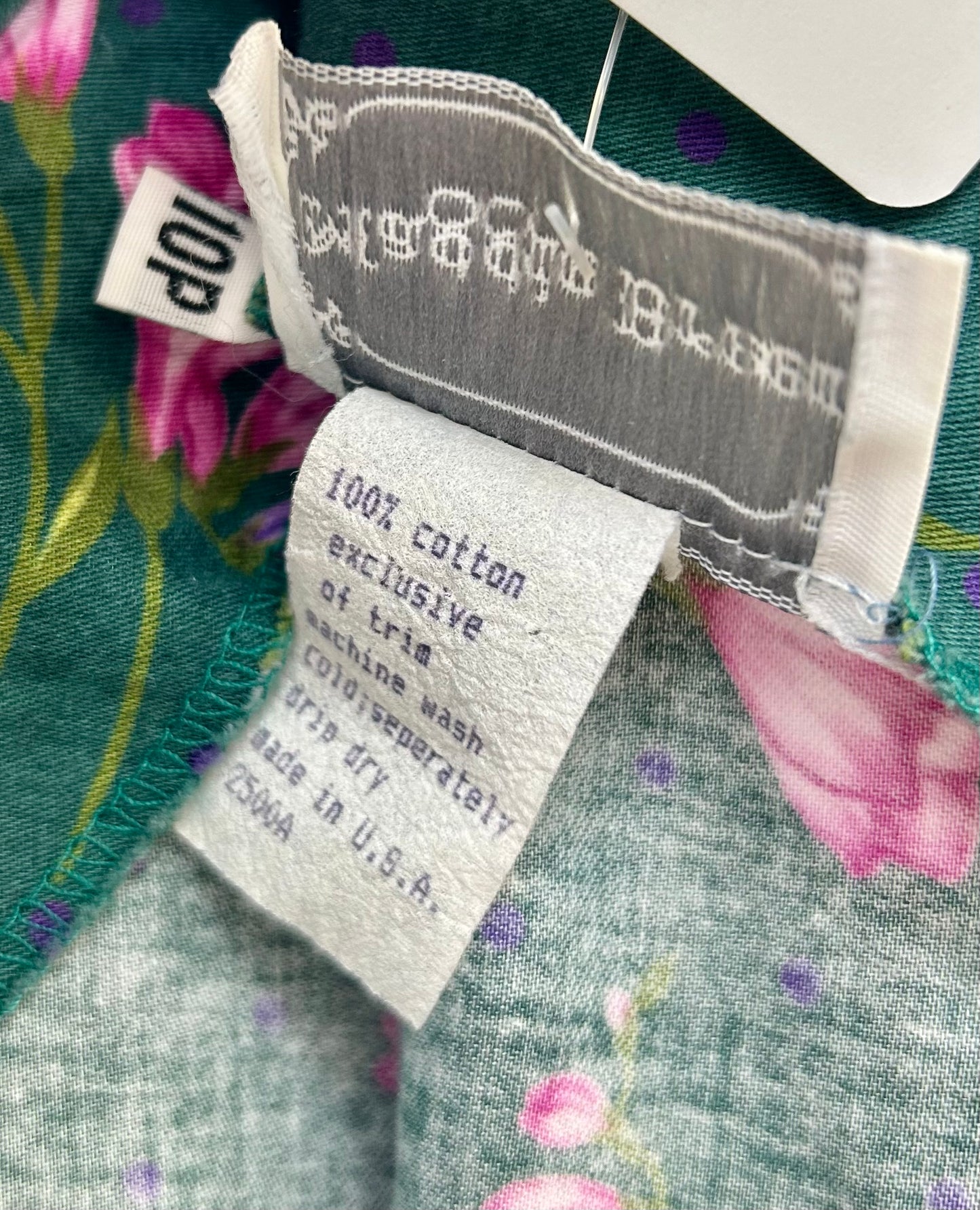 Vintage Flower Dress MADE IN USA [I28372]