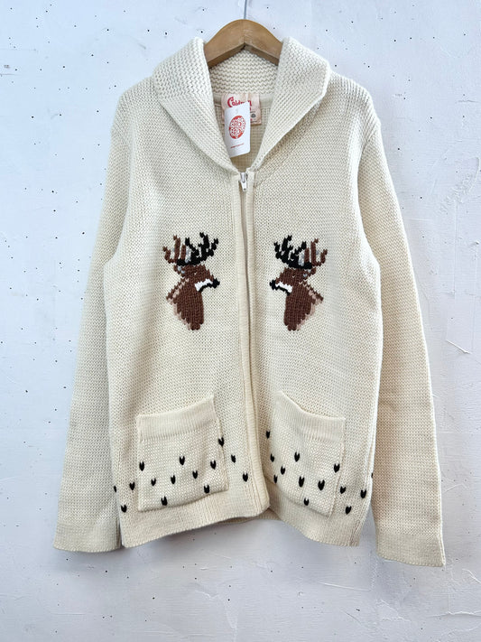 Vintage Cowichan Knit Cardigan [L29437]