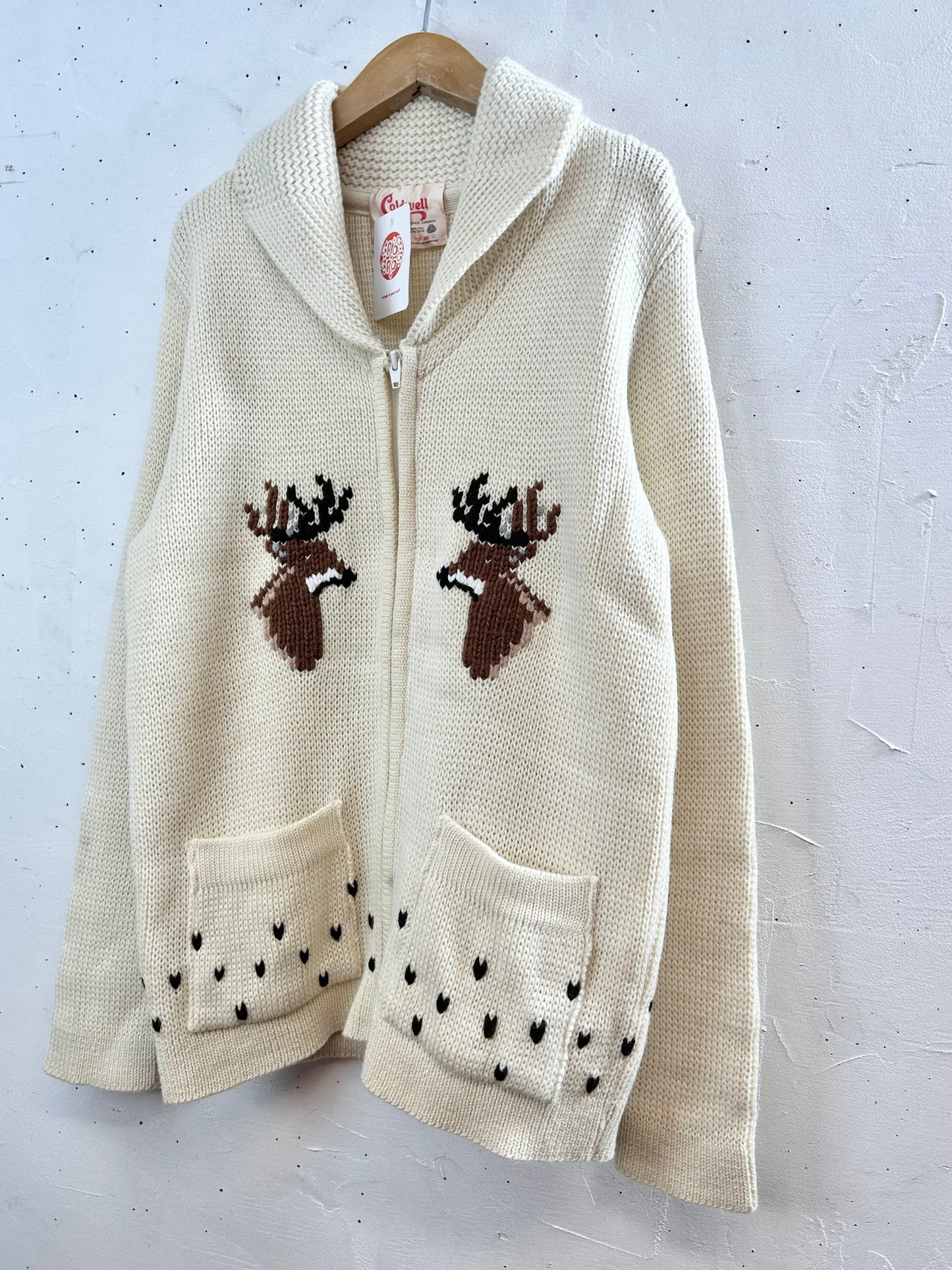 Vintage Cowichan Knit Cardigan [L29437]