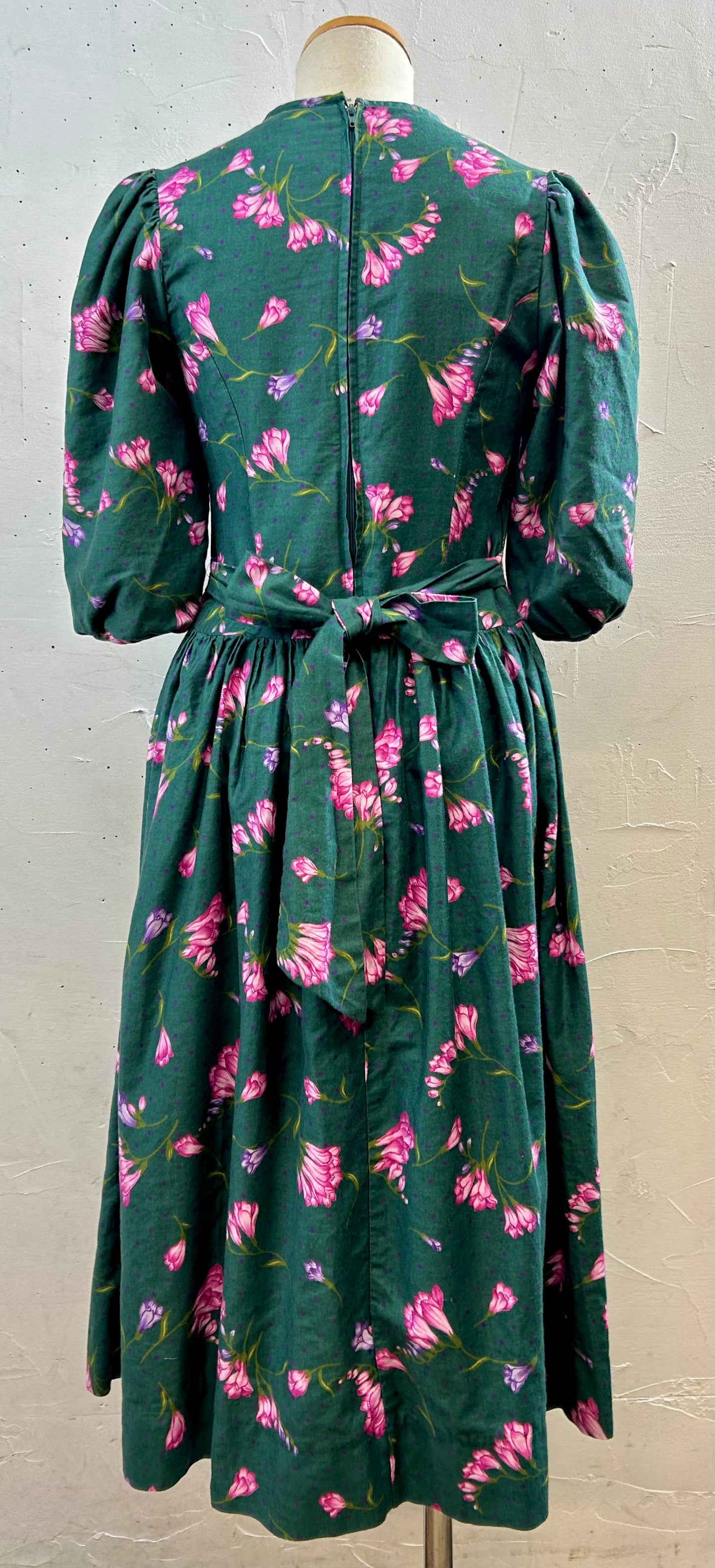 Vintage Flower Dress MADE IN USA [I28372]