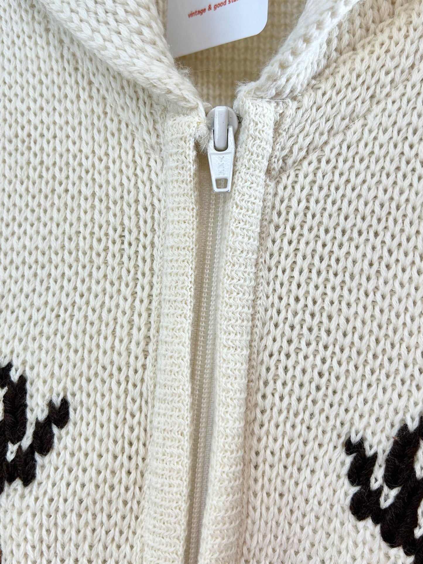 Vintage Cowichan Knit Cardigan [L29437]