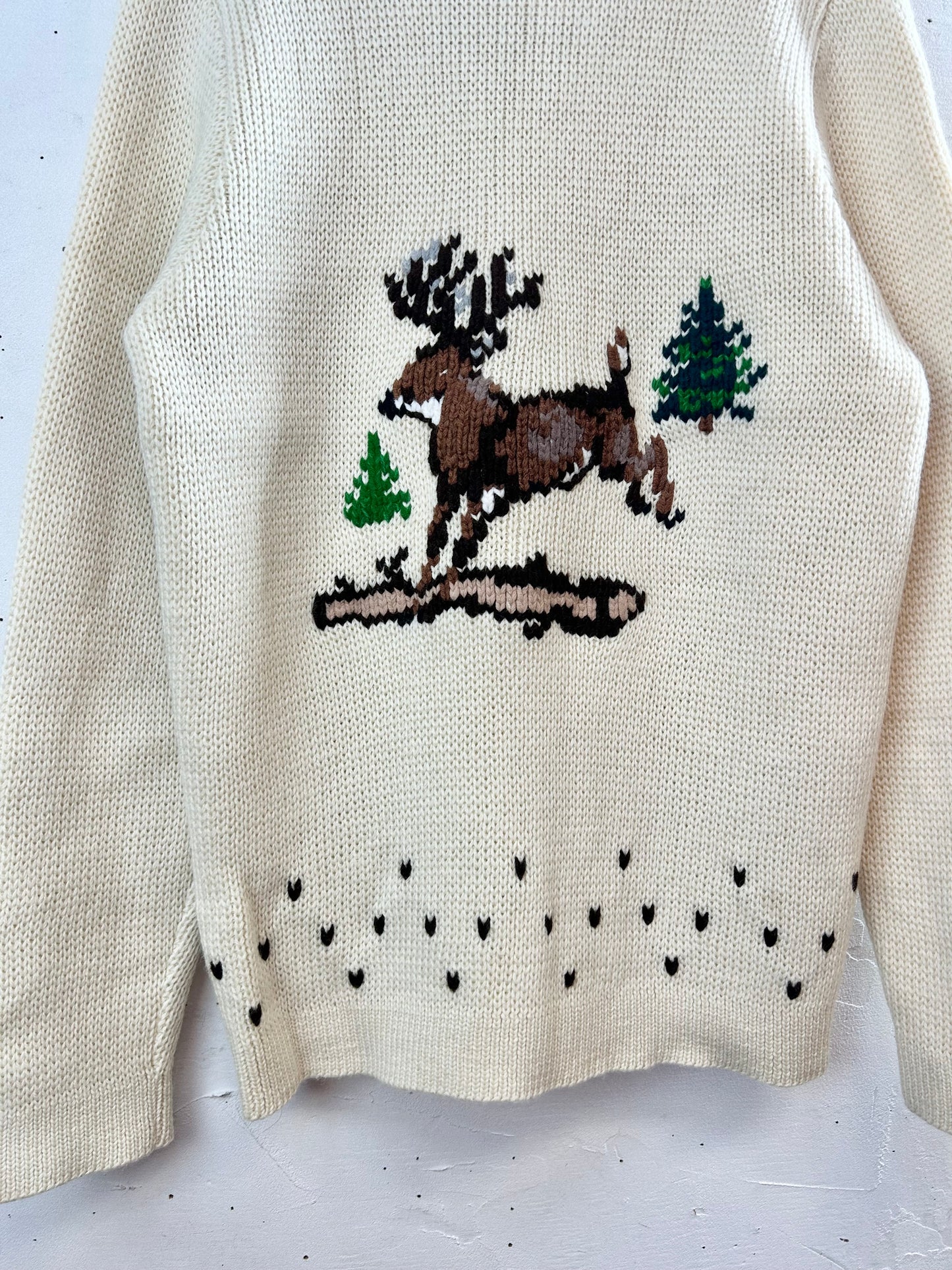 Vintage Cowichan Knit Cardigan [L29437]