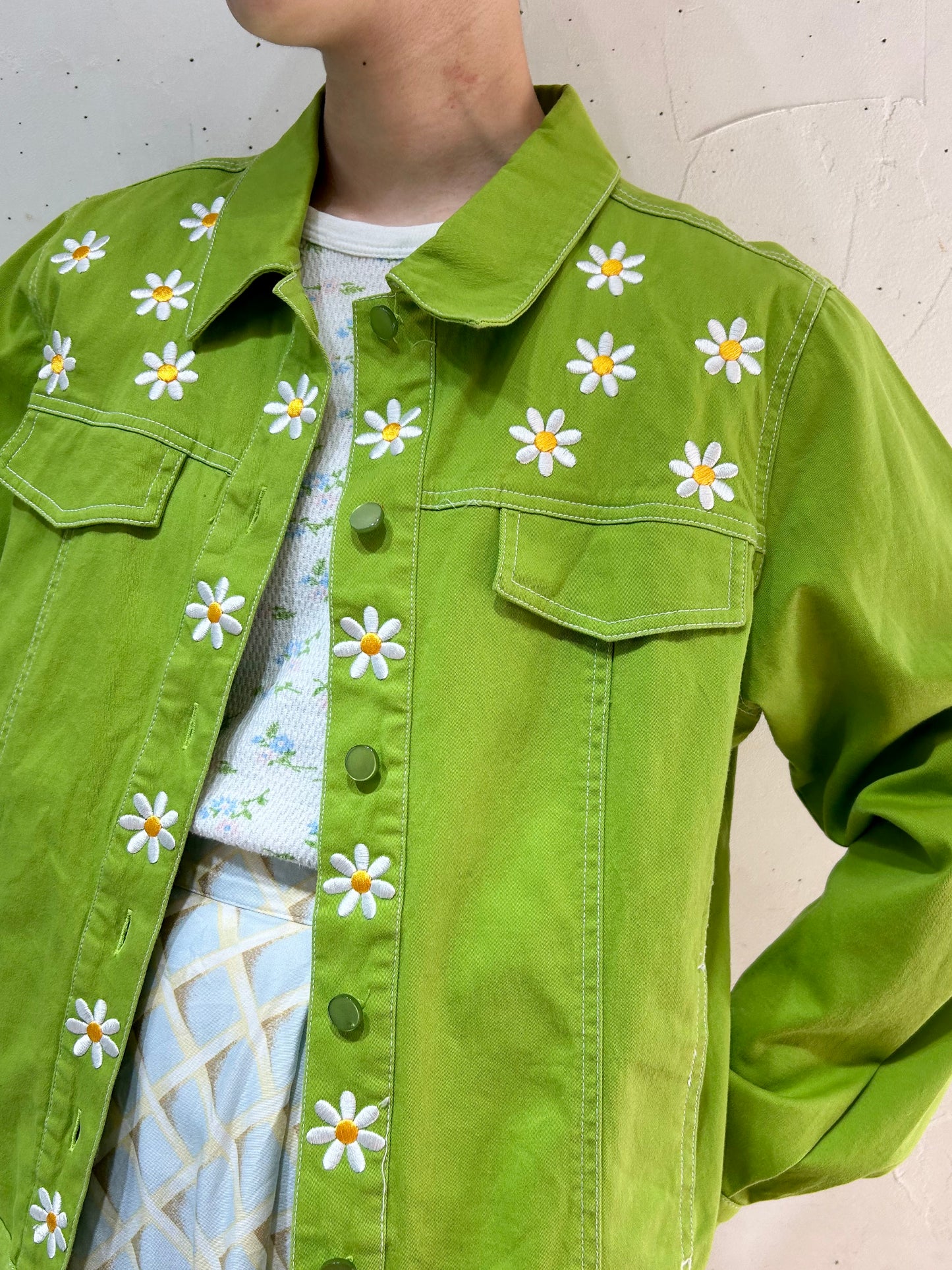 Vintage Flower Embroidery Jacket [B26328]