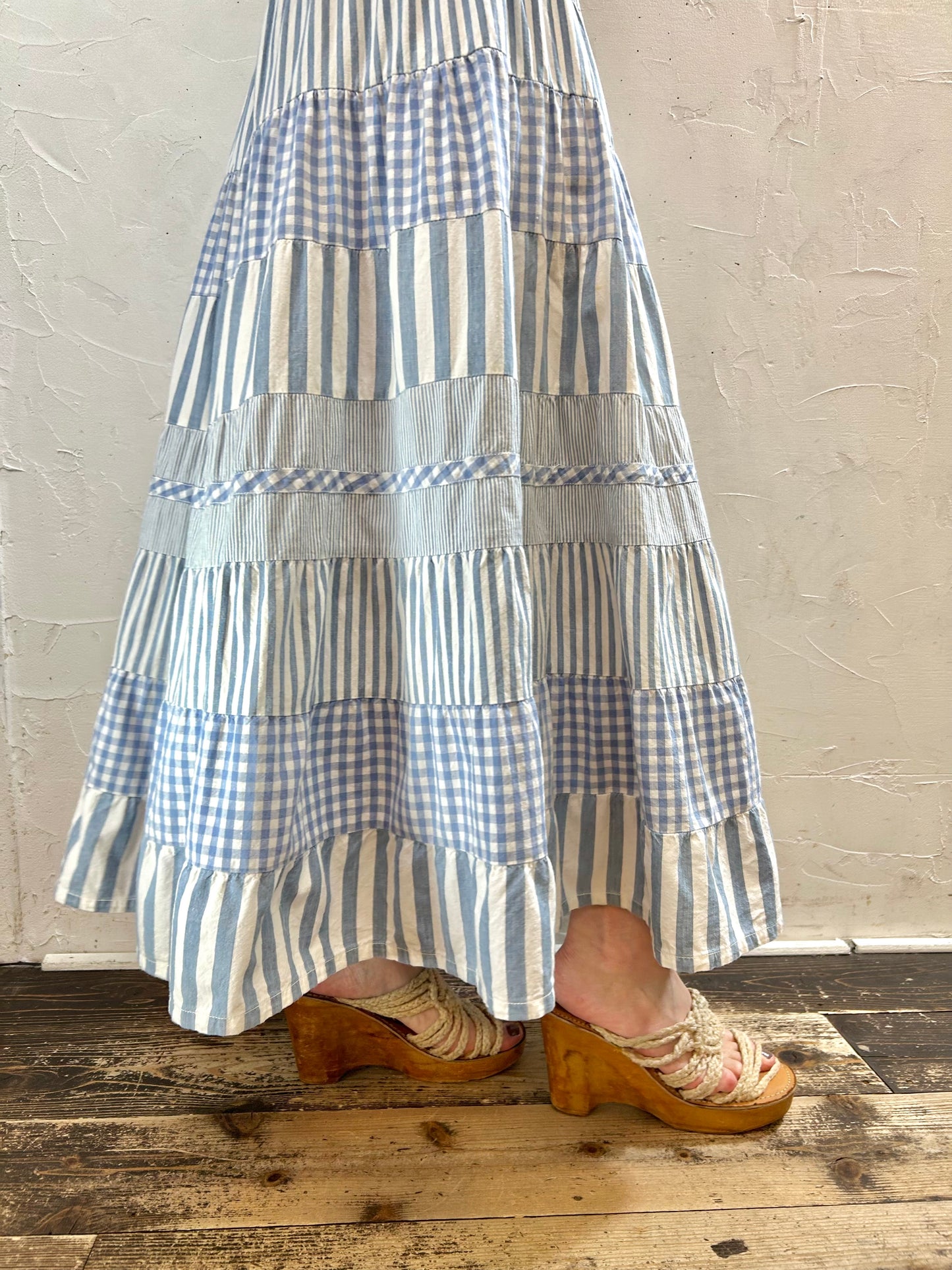 Vintage Cotton Tiered Skirt 〜CALOLE LITTLE〜 [F27682]