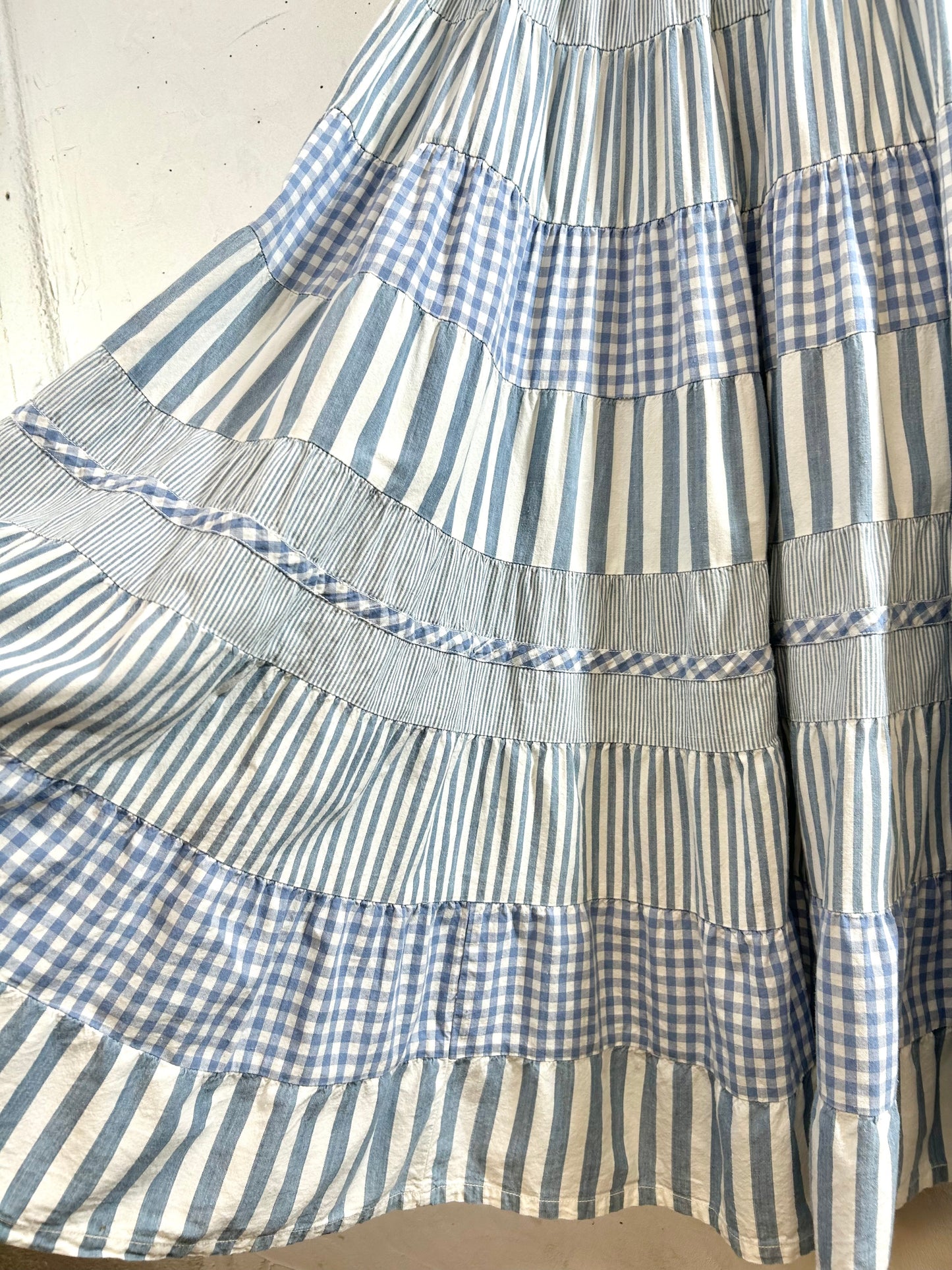 Vintage Cotton Tiered Skirt 〜CALOLE LITTLE〜 [F27682]