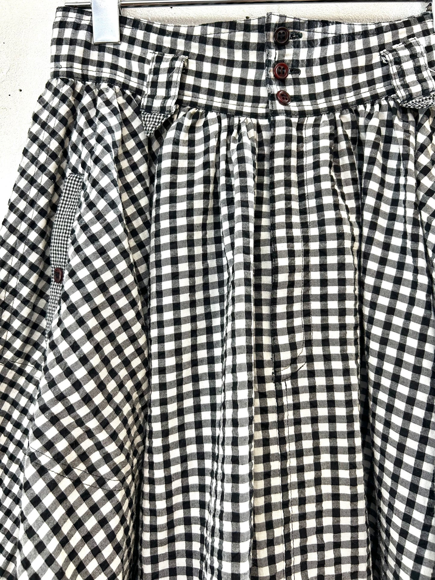 Vintage Gingham Plaid Skirt [F27681]