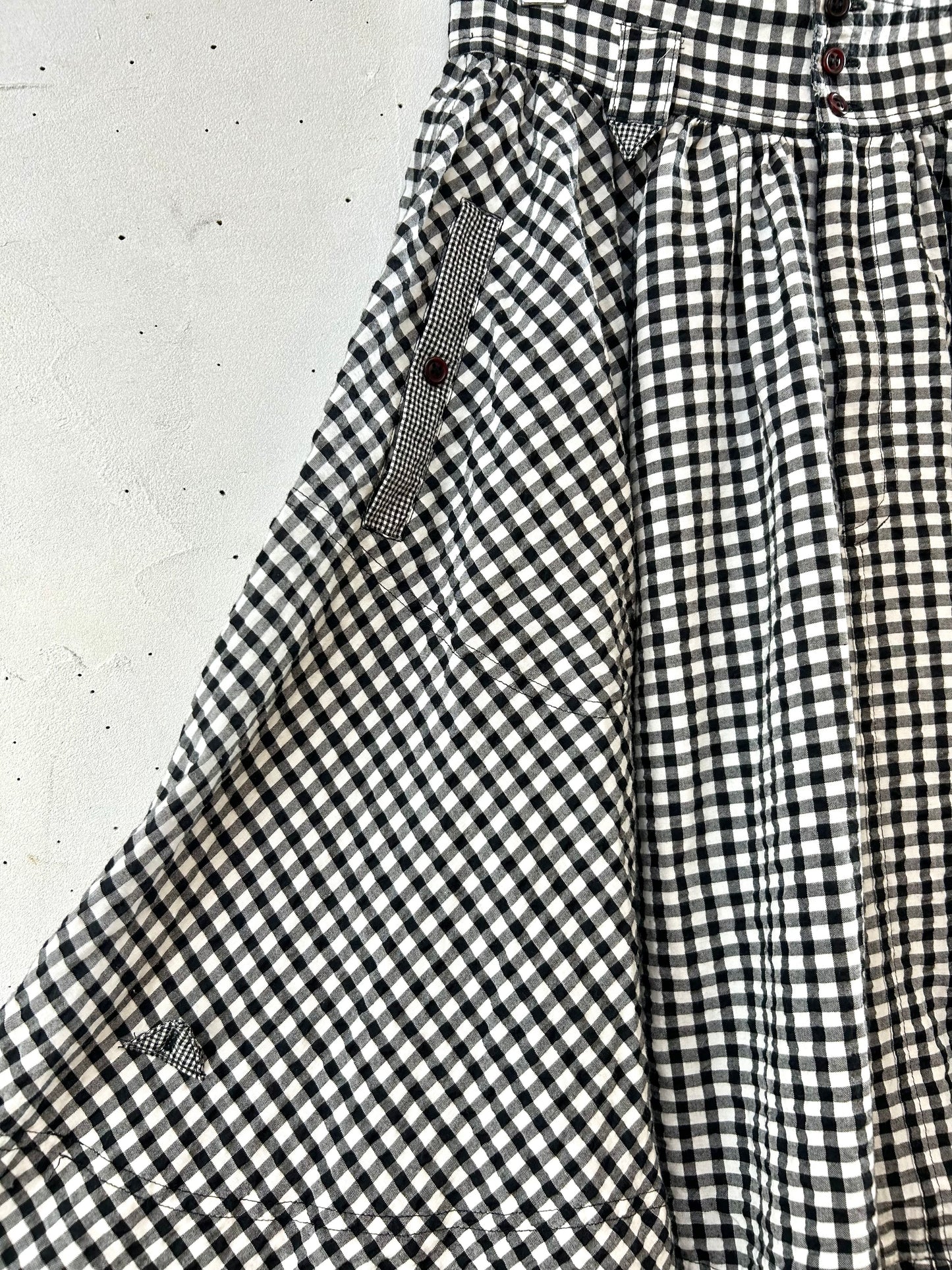 Vintage Gingham Plaid Skirt [F27681]