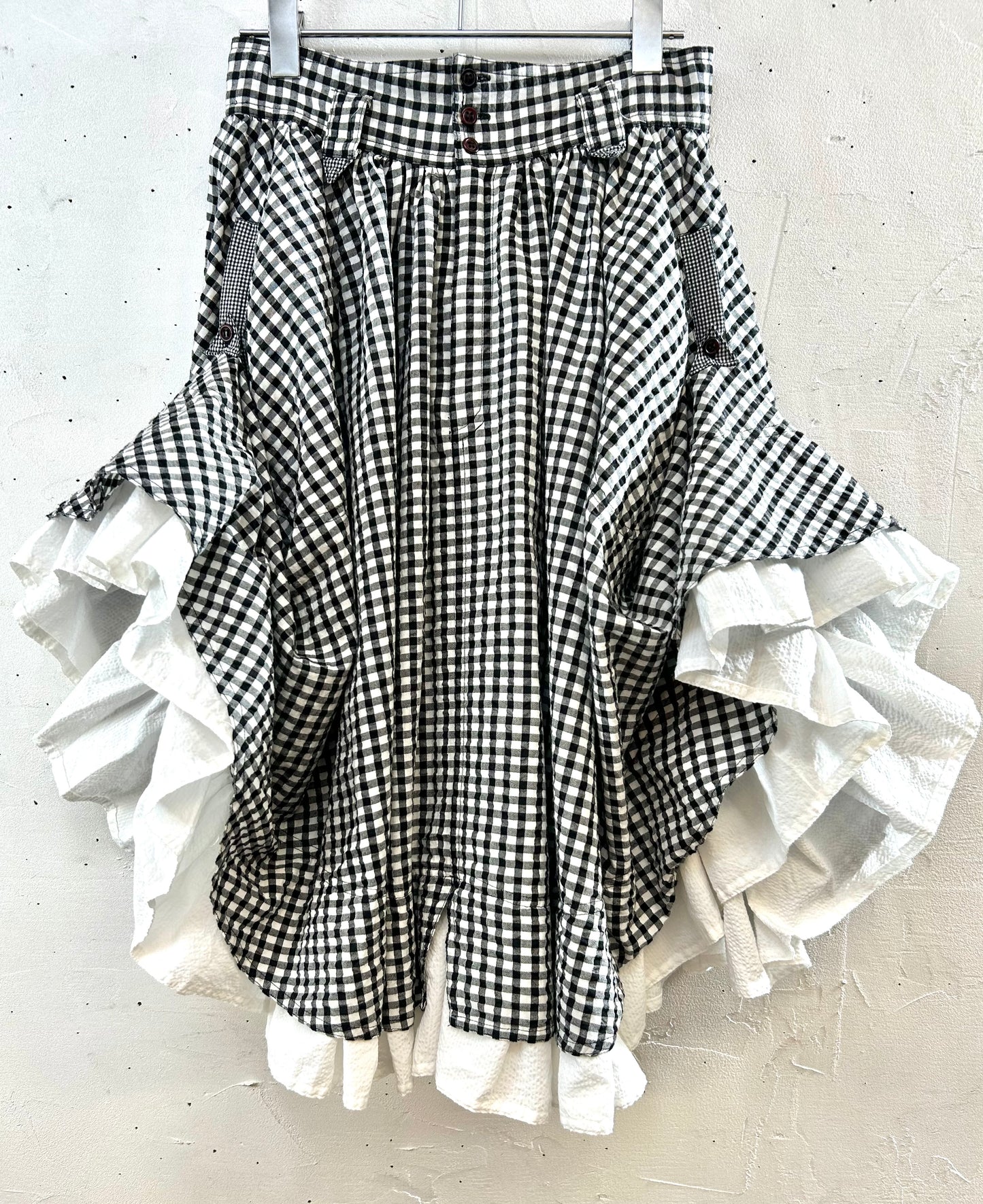 Vintage Gingham Plaid Skirt [F27681]