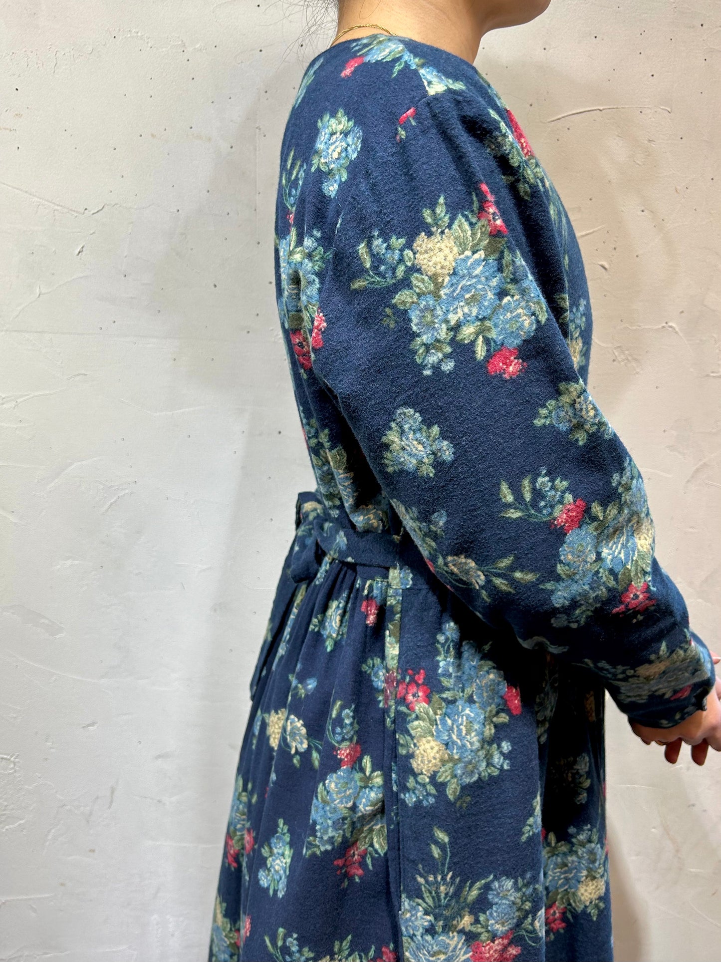 Dead Stock Vintage Flannel Fabric Dress 〜Faith Mountain Company〜[L25689]