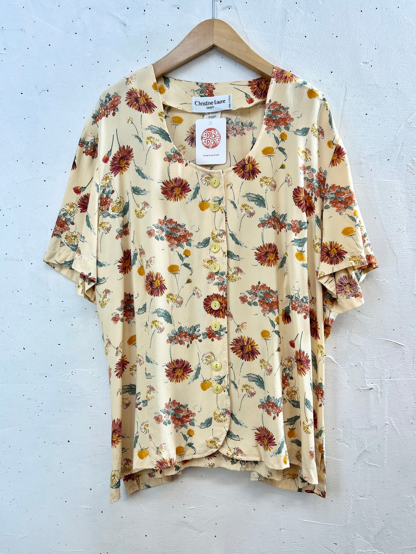 Vintage Viscose Shirt MADE IN FRANCE [D29921]
