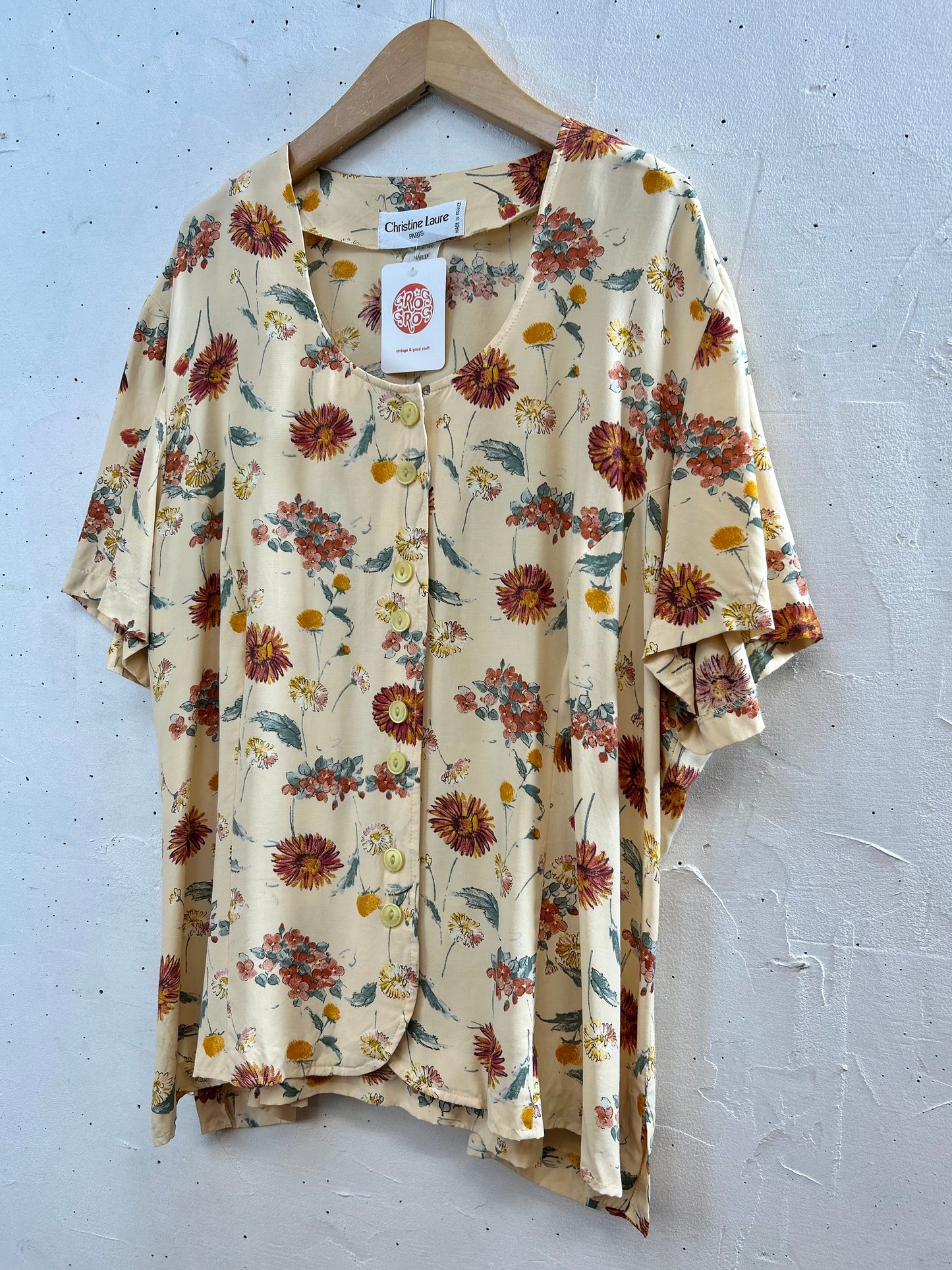 Vintage Viscose Shirt MADE IN FRANCE [D29921]