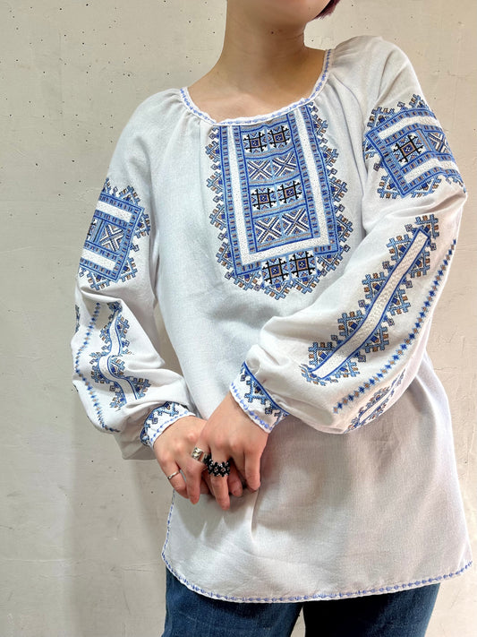 Vintage Rumania Embroidery Tunic [C26666]