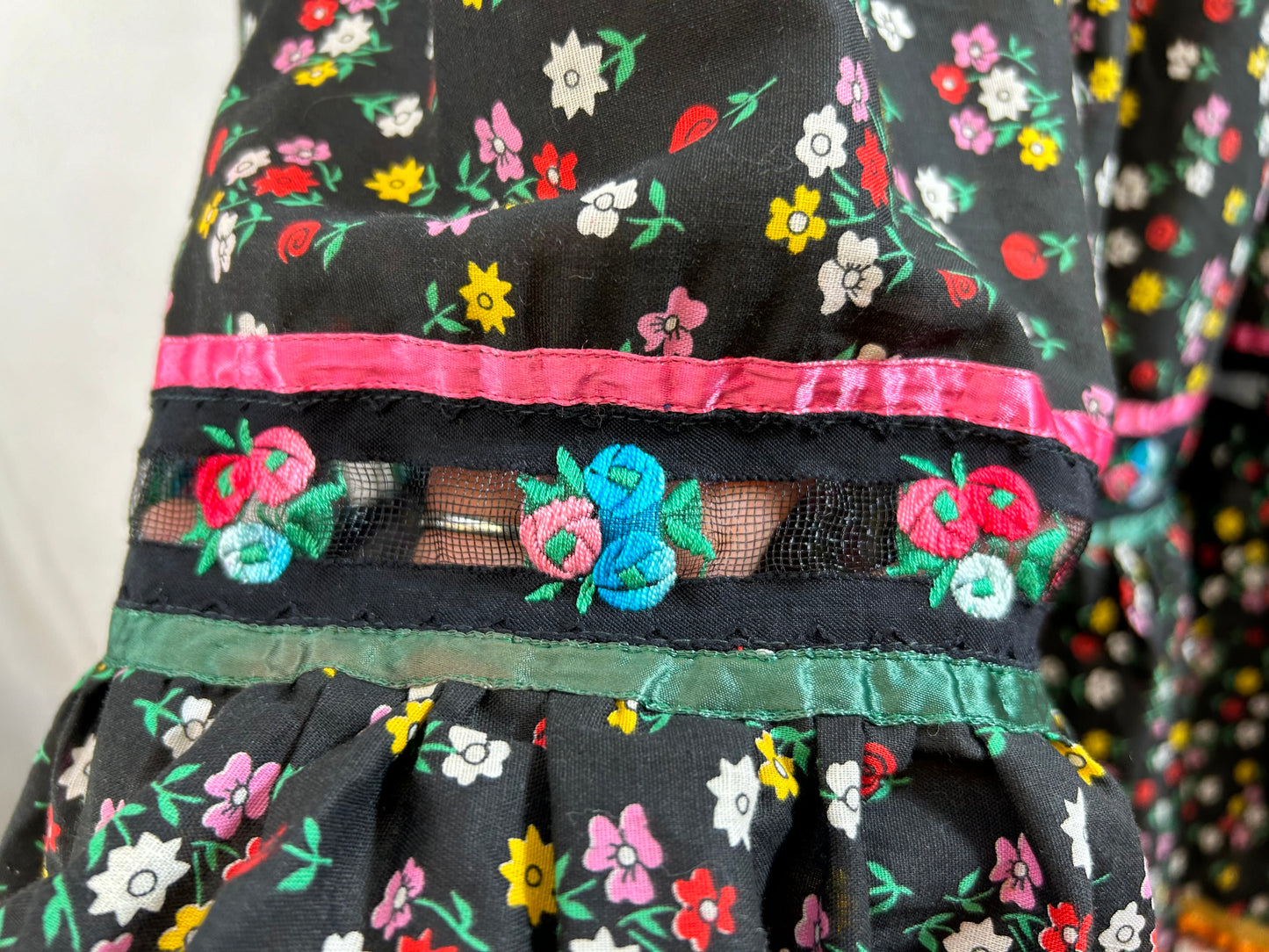 '70s Vintage Tiered Skirt [H28164]