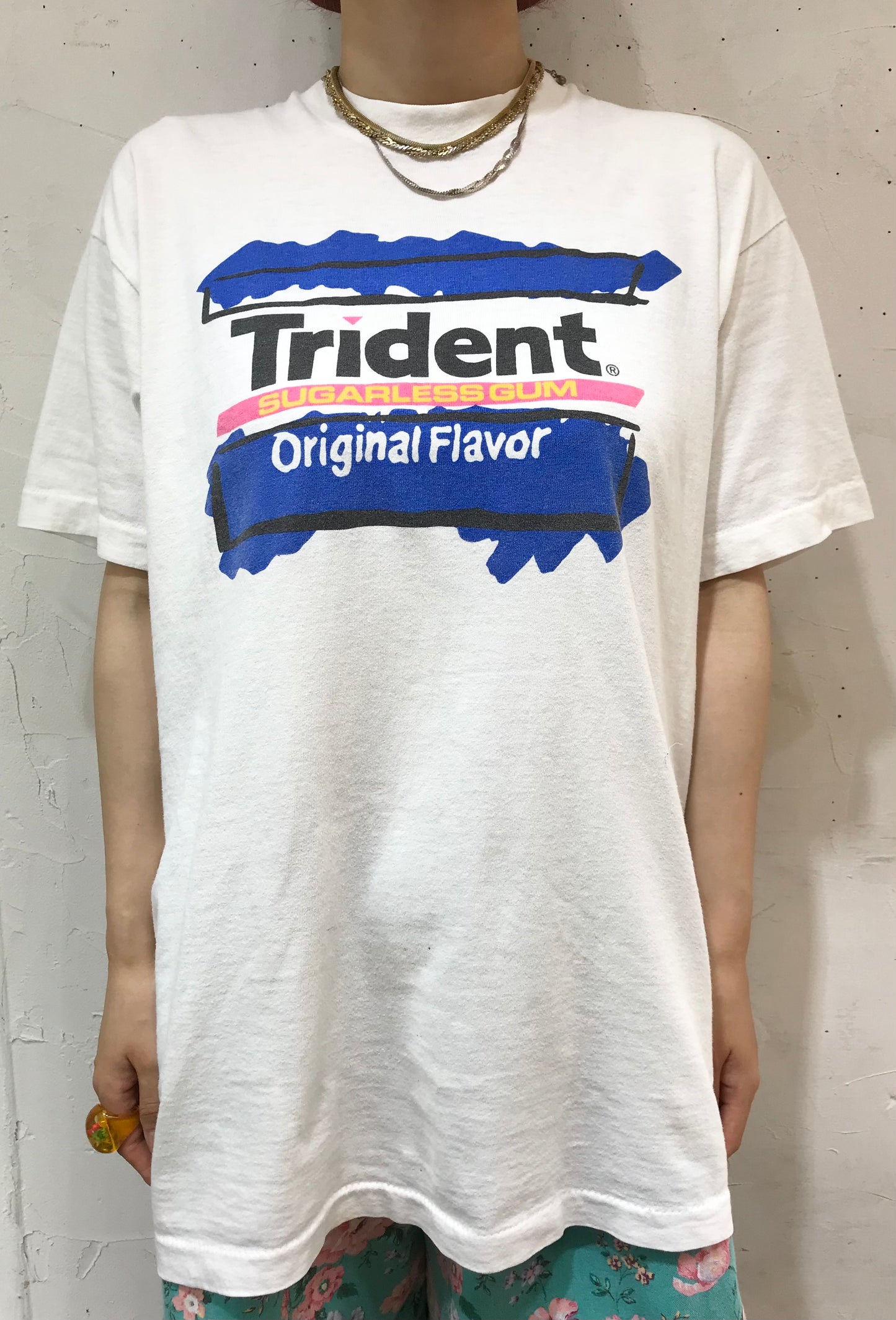 Vintage Trident & MTV T-Shirt "FRUIT OF THE LOOM" [F24362]