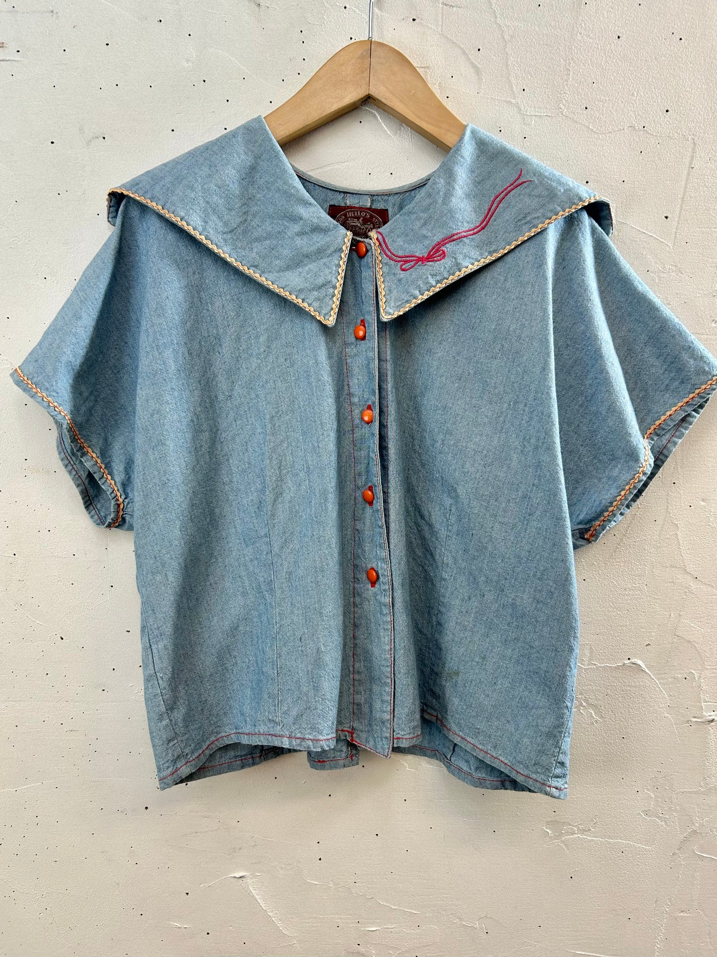 Vintage Chambray Blouse [F30344]