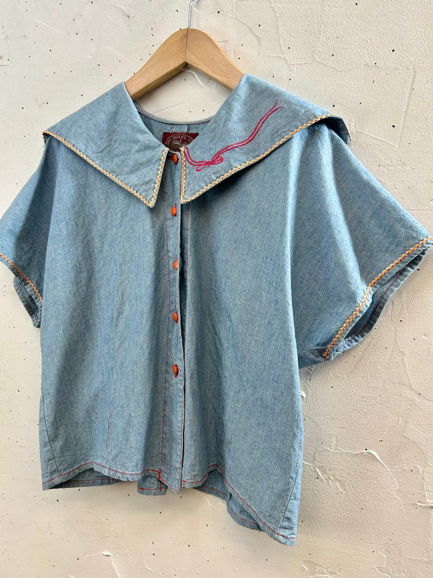 Vintage Chambray Blouse [F30344]