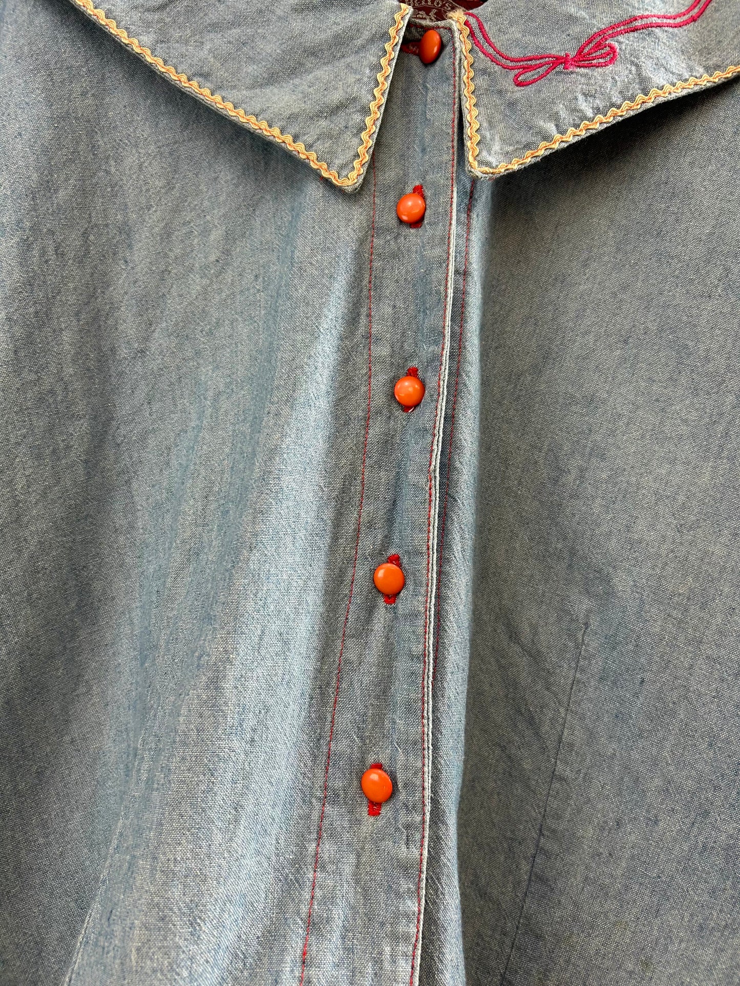Vintage Chambray Blouse [F30344]