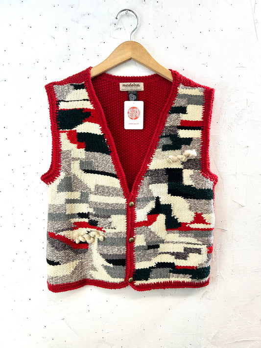 Vintage Knit Vest　KNITTED BY HAND IN URUGUAY [L29039]