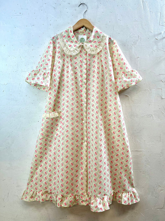 ’70s Vintage Flower Dress [G30786]