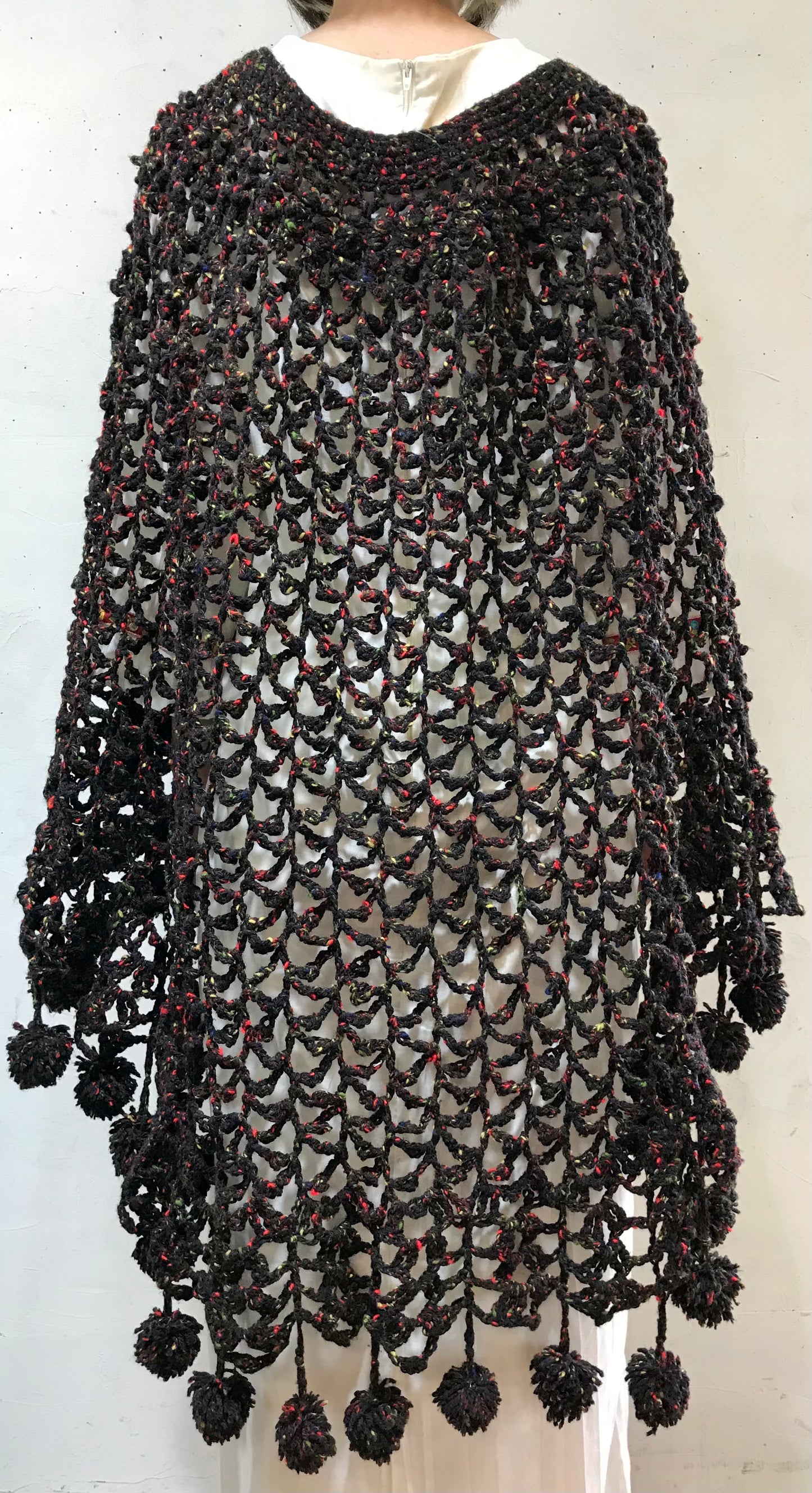 Vintage Knit Poncho [I25094]
