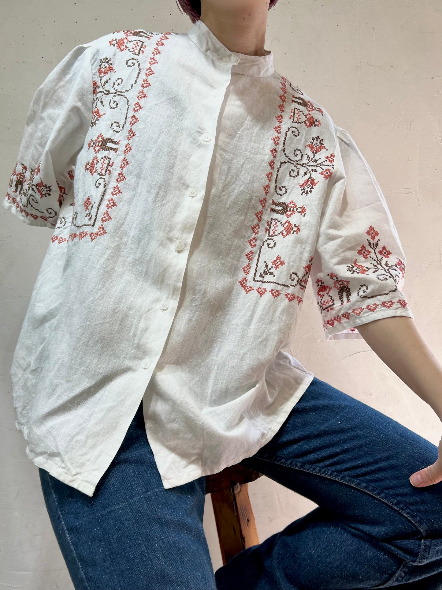 Vintage Cross Stitch Blouse [C26667]