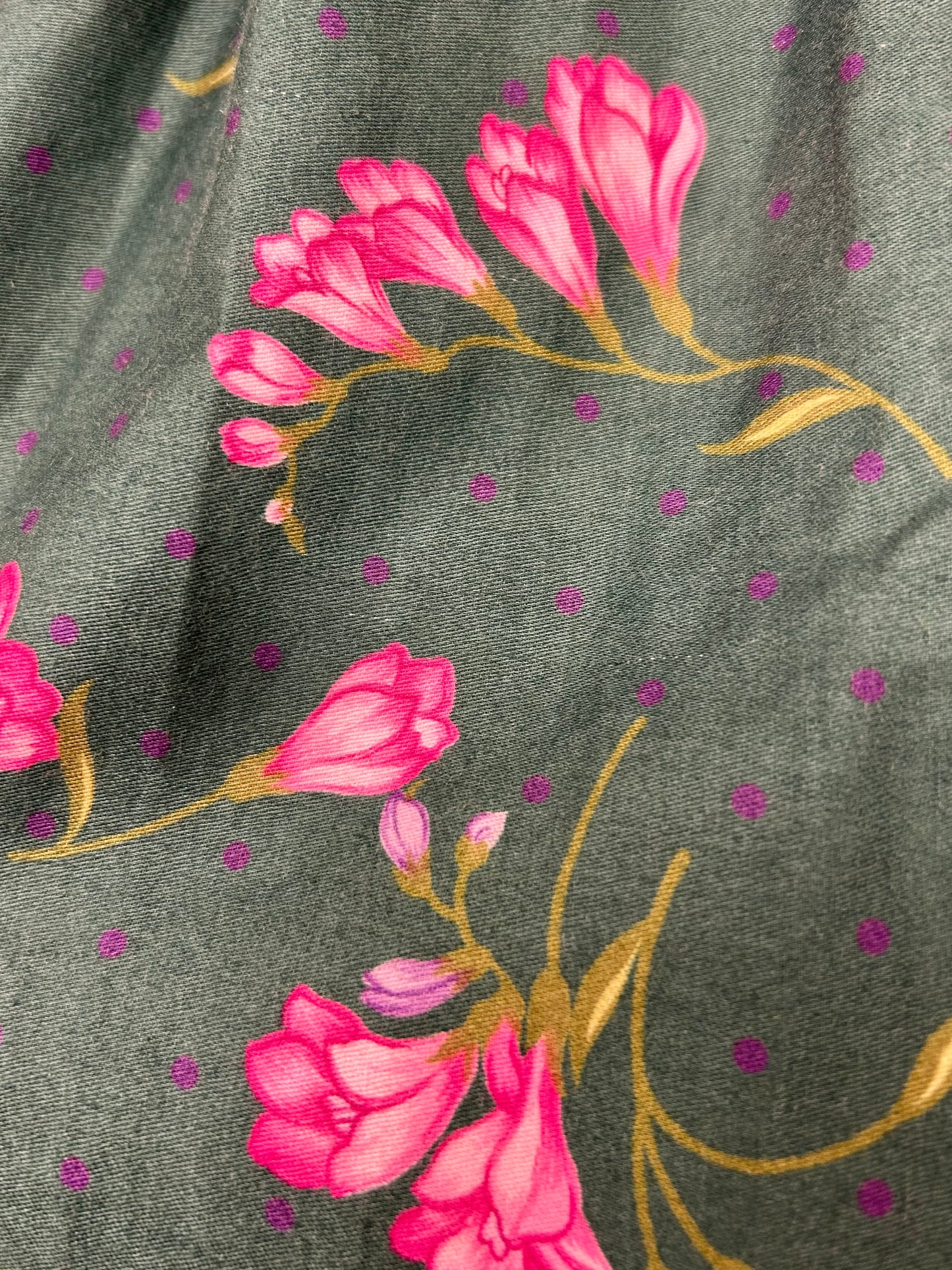 Vintage Flower Dress MADE IN USA [I28372]