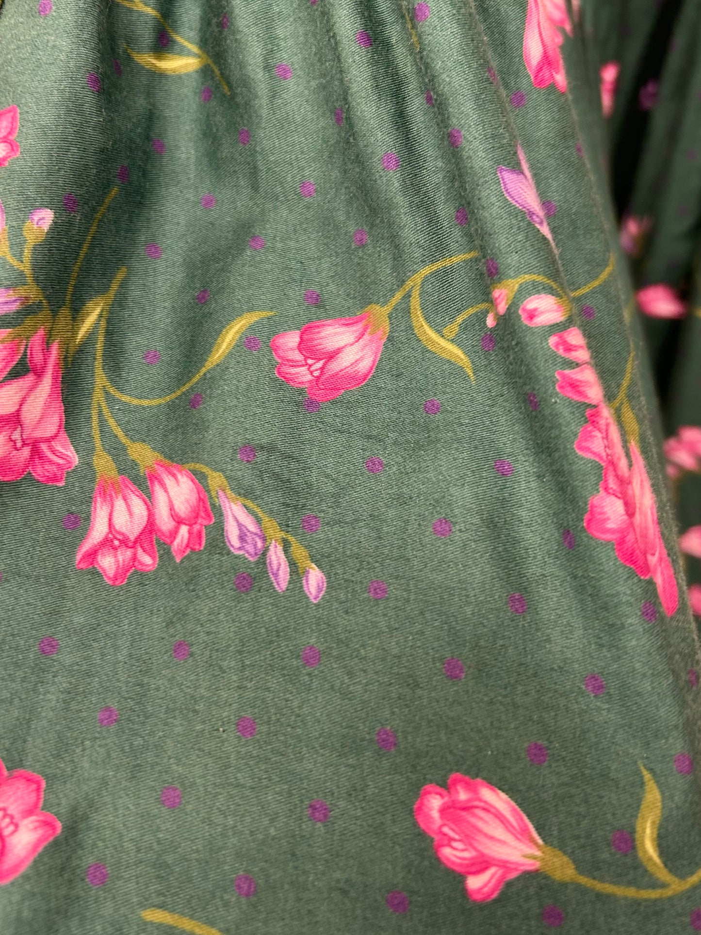 Vintage Flower Dress MADE IN USA [I28372]