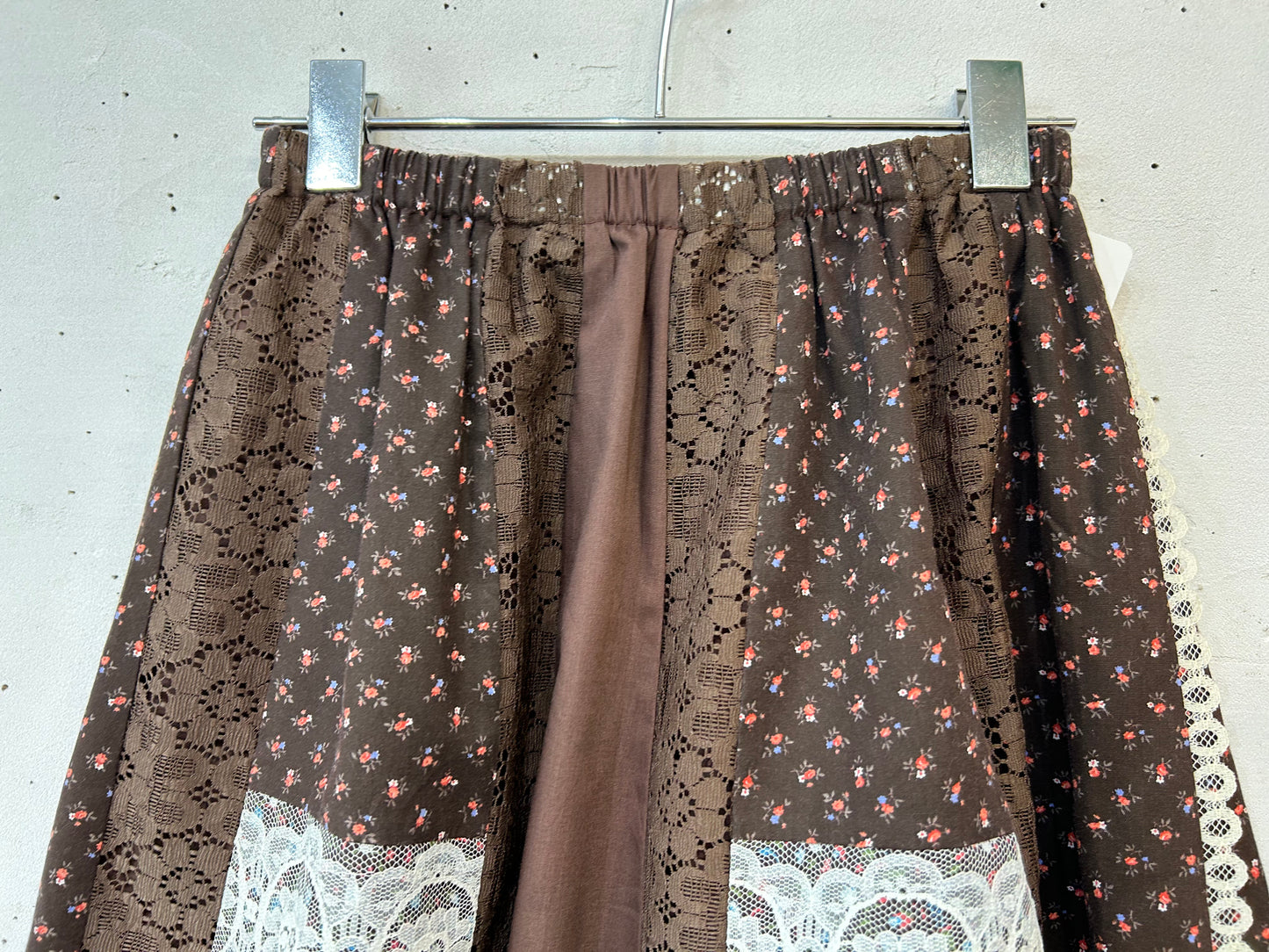 ’70s Vintage Patchwork Skirt MADE IN USA [C26490]