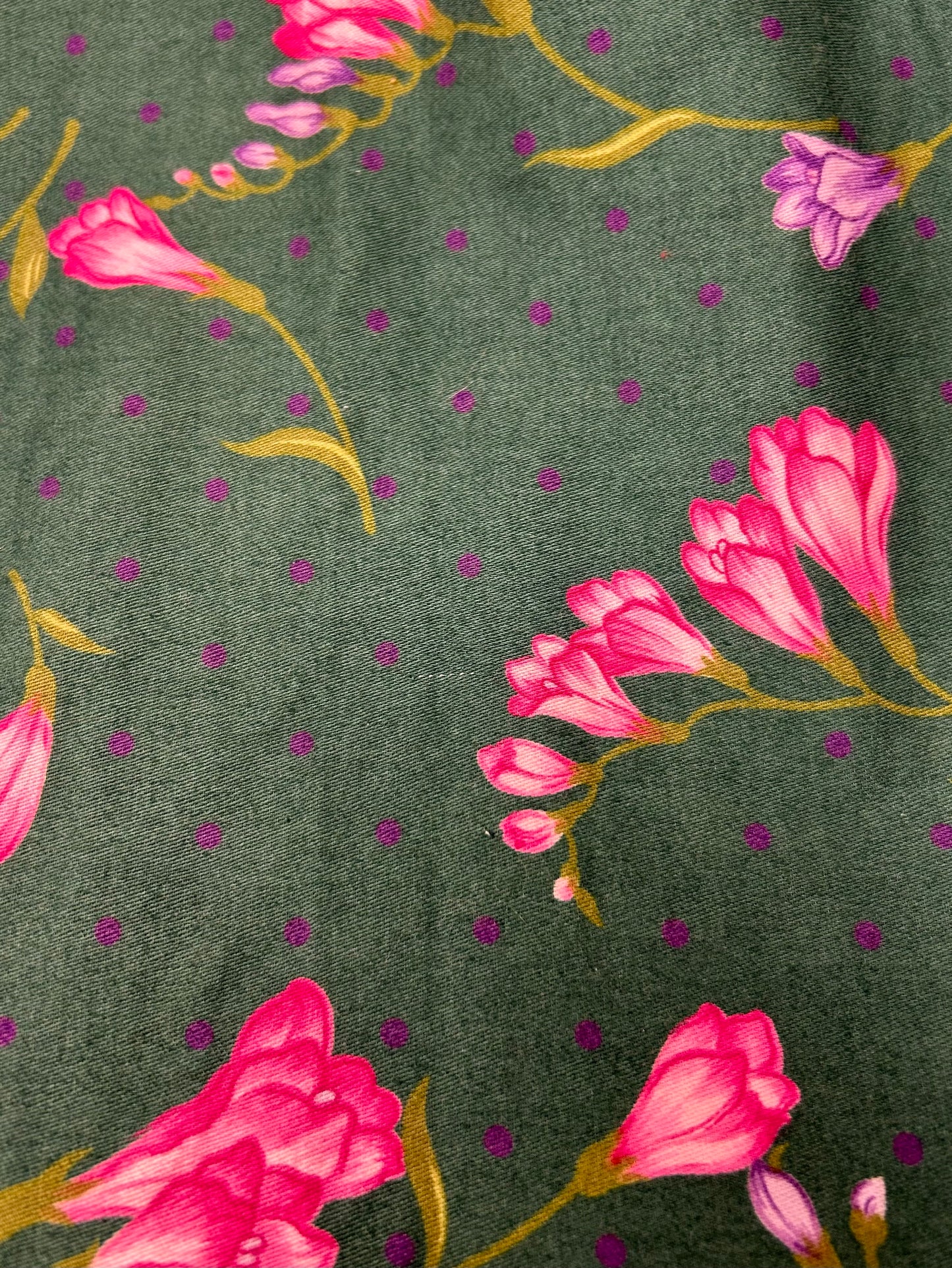 Vintage Flower Dress MADE IN USA [I28372]