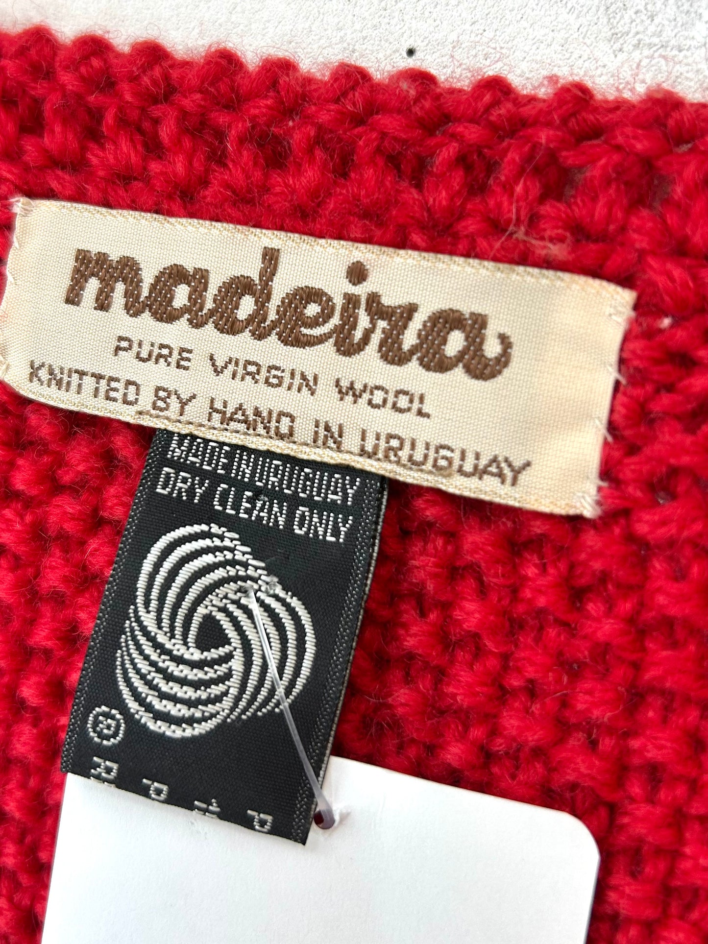 Vintage Knit Vest　KNITTED BY HAND IN URUGUAY [L29039]