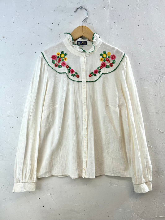 Vintage White Blouse [D30109]