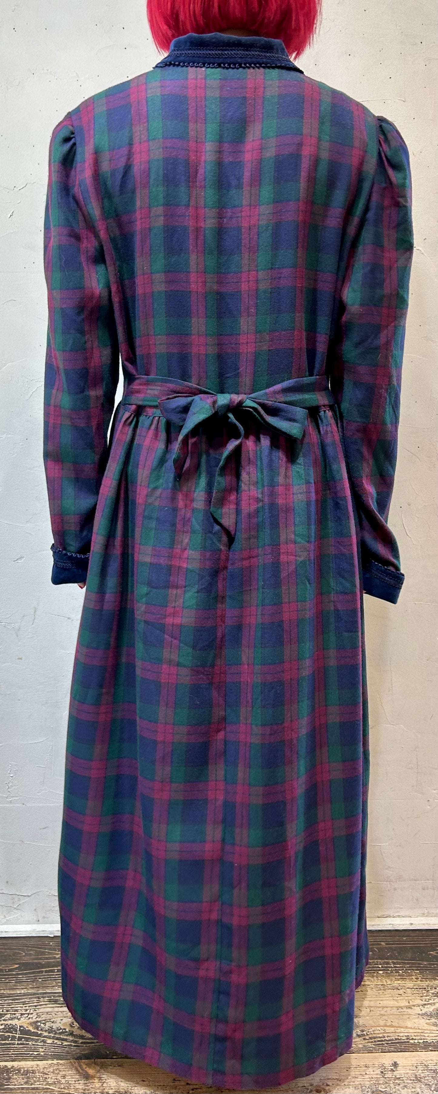 Vintage Plaid Dress [K25506]