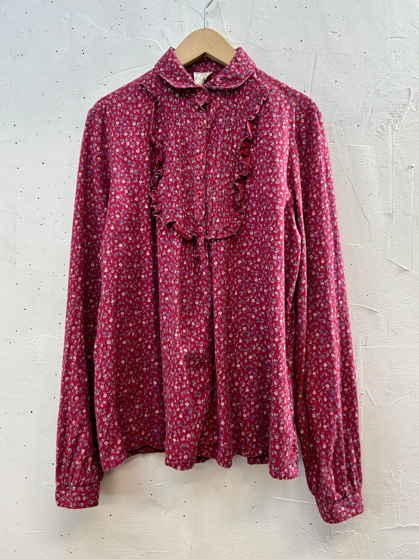 ’70s Vintage Flower Blouse [H28177]