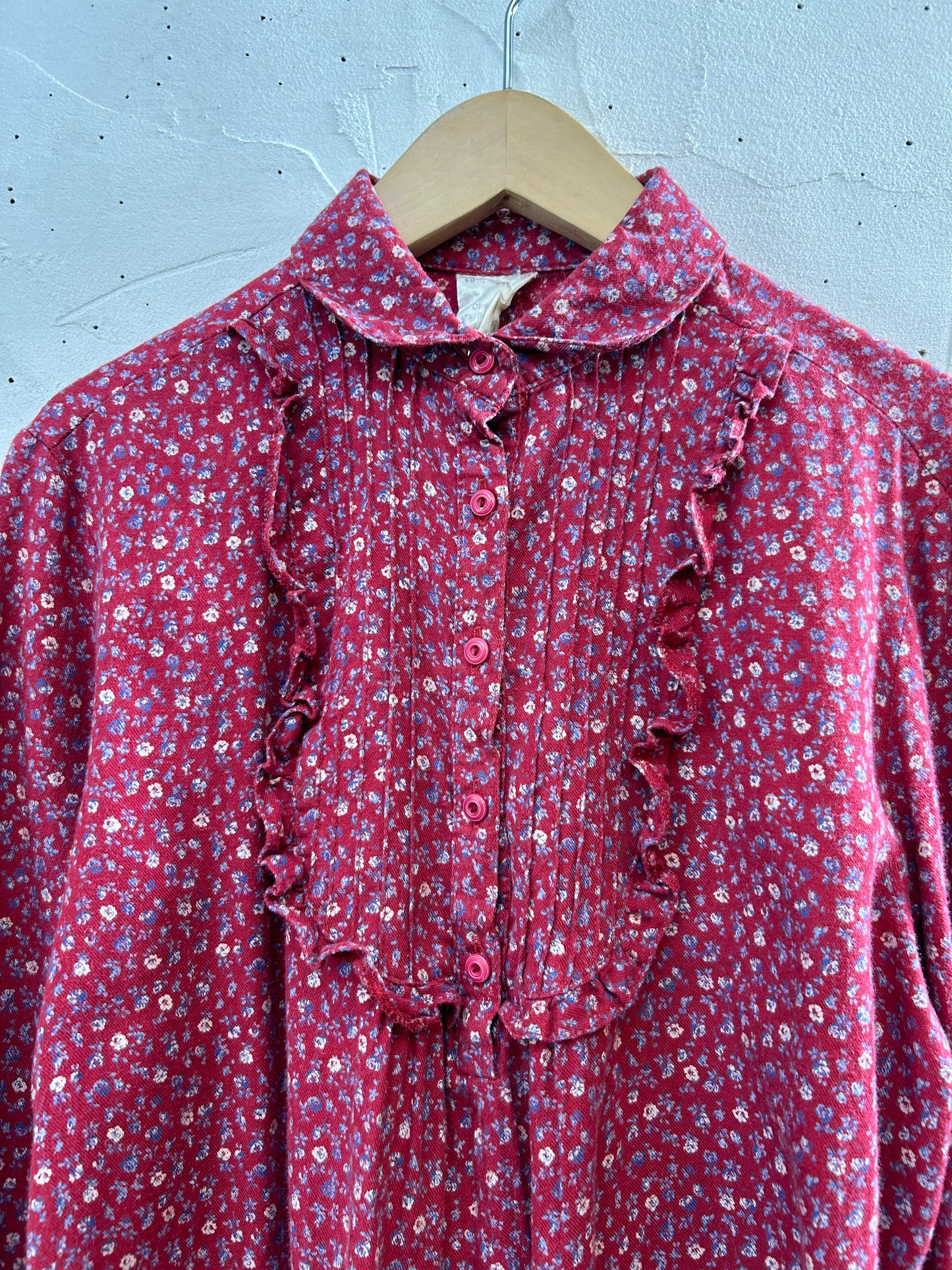 ’70s Vintage Flower Blouse [H28177]