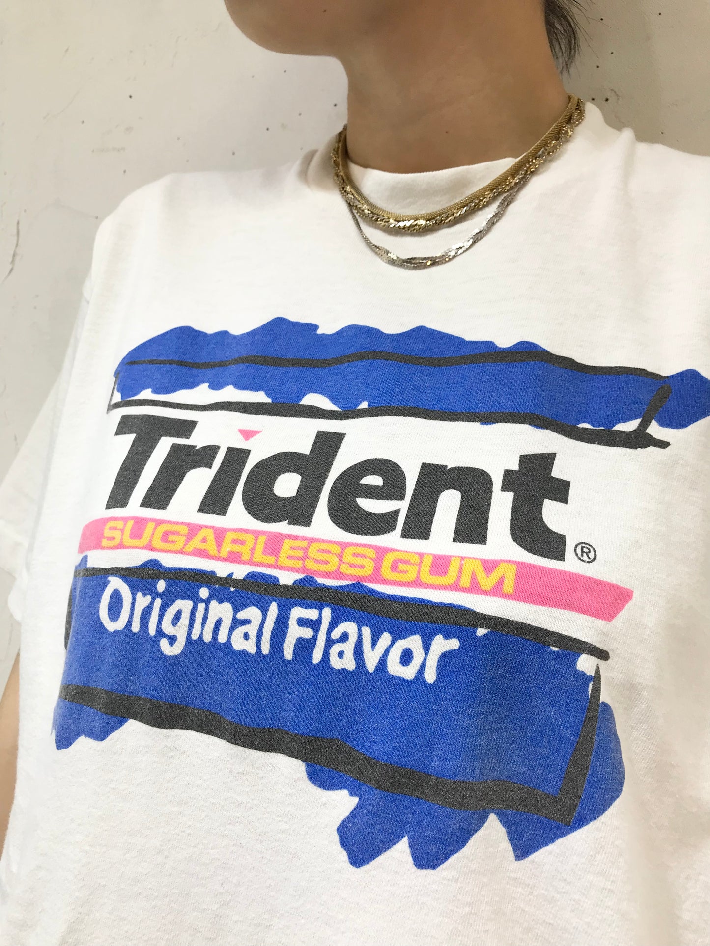 Vintage Trident & MTV T-Shirt "FRUIT OF THE LOOM" [F24362]