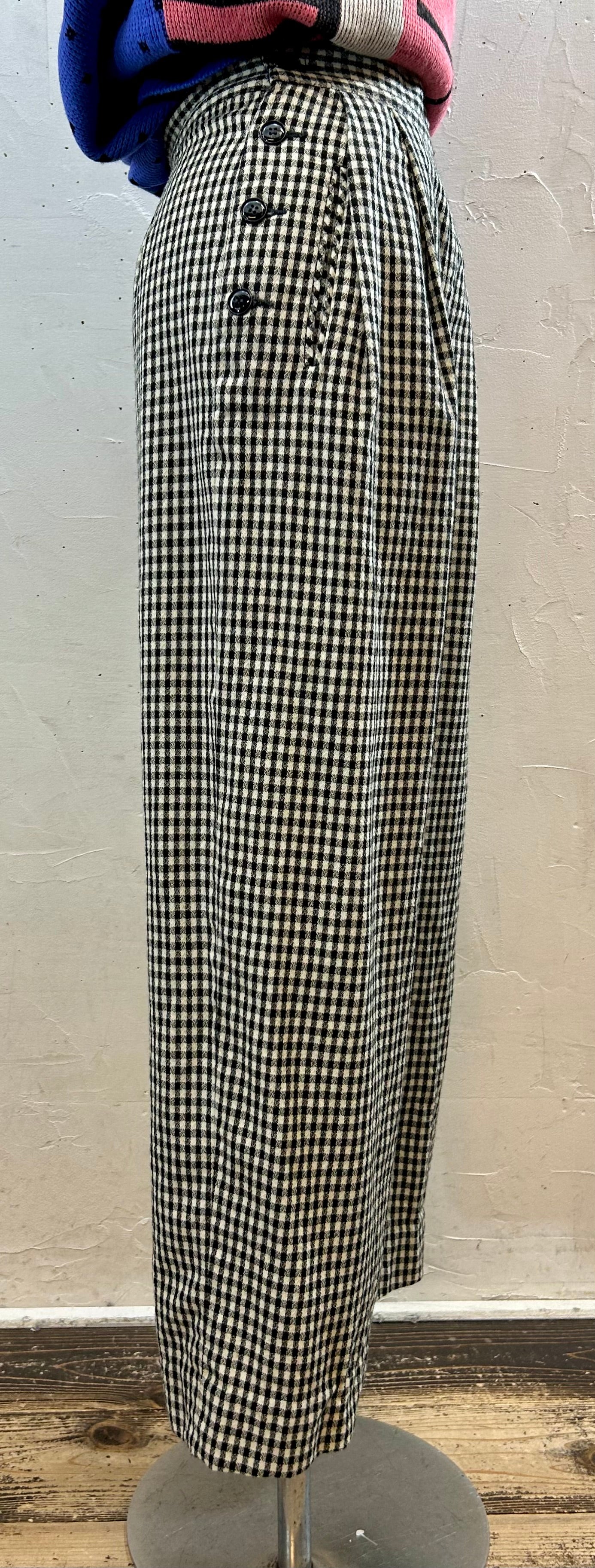 Vintage Plaid Pants [K28810]