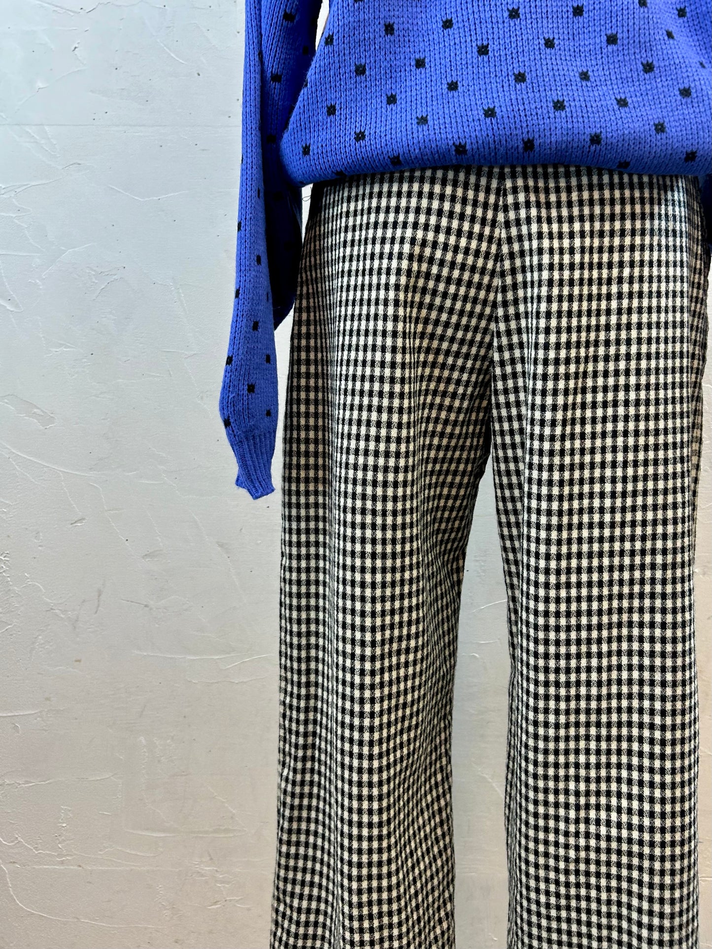Vintage Plaid Pants [K28810]