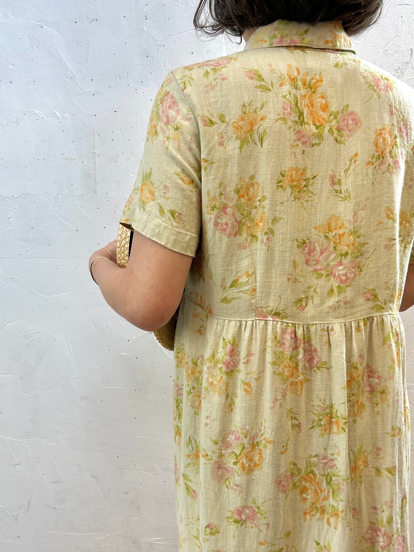 Vintage Linen Dress　MADE IN USA [F27704]