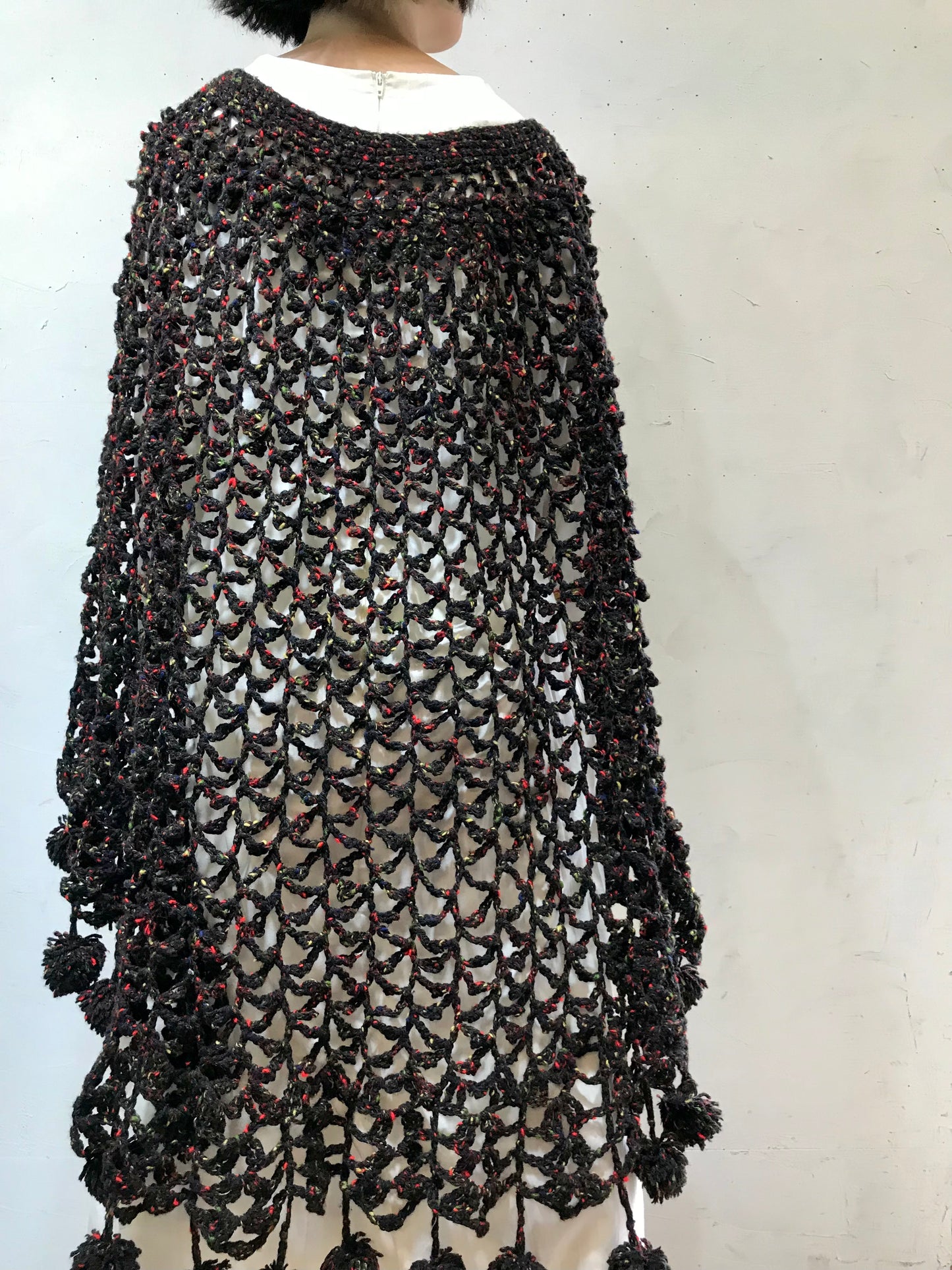 Vintage Knit Poncho [I25094]