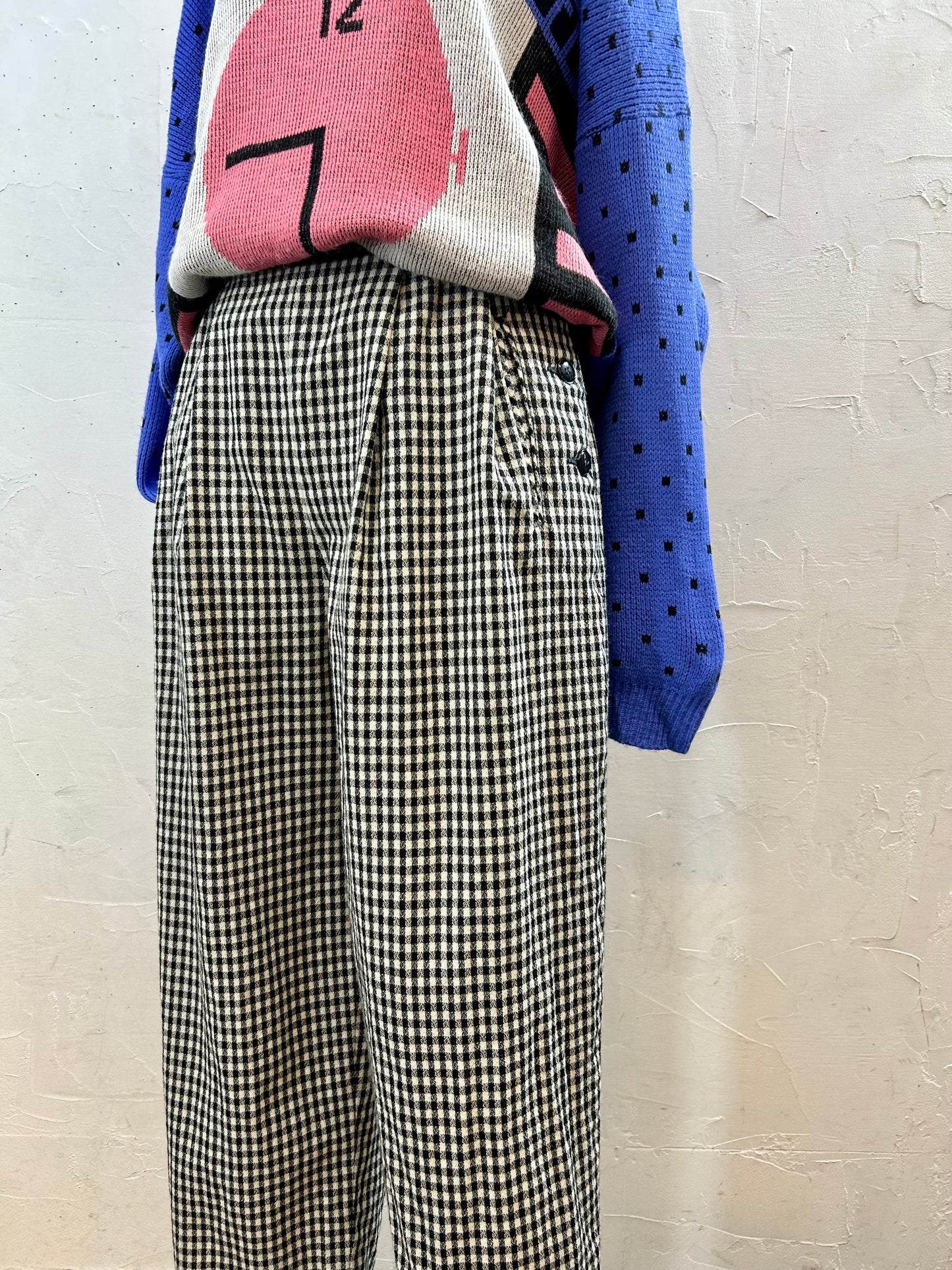 Vintage Plaid Pants [K28810]