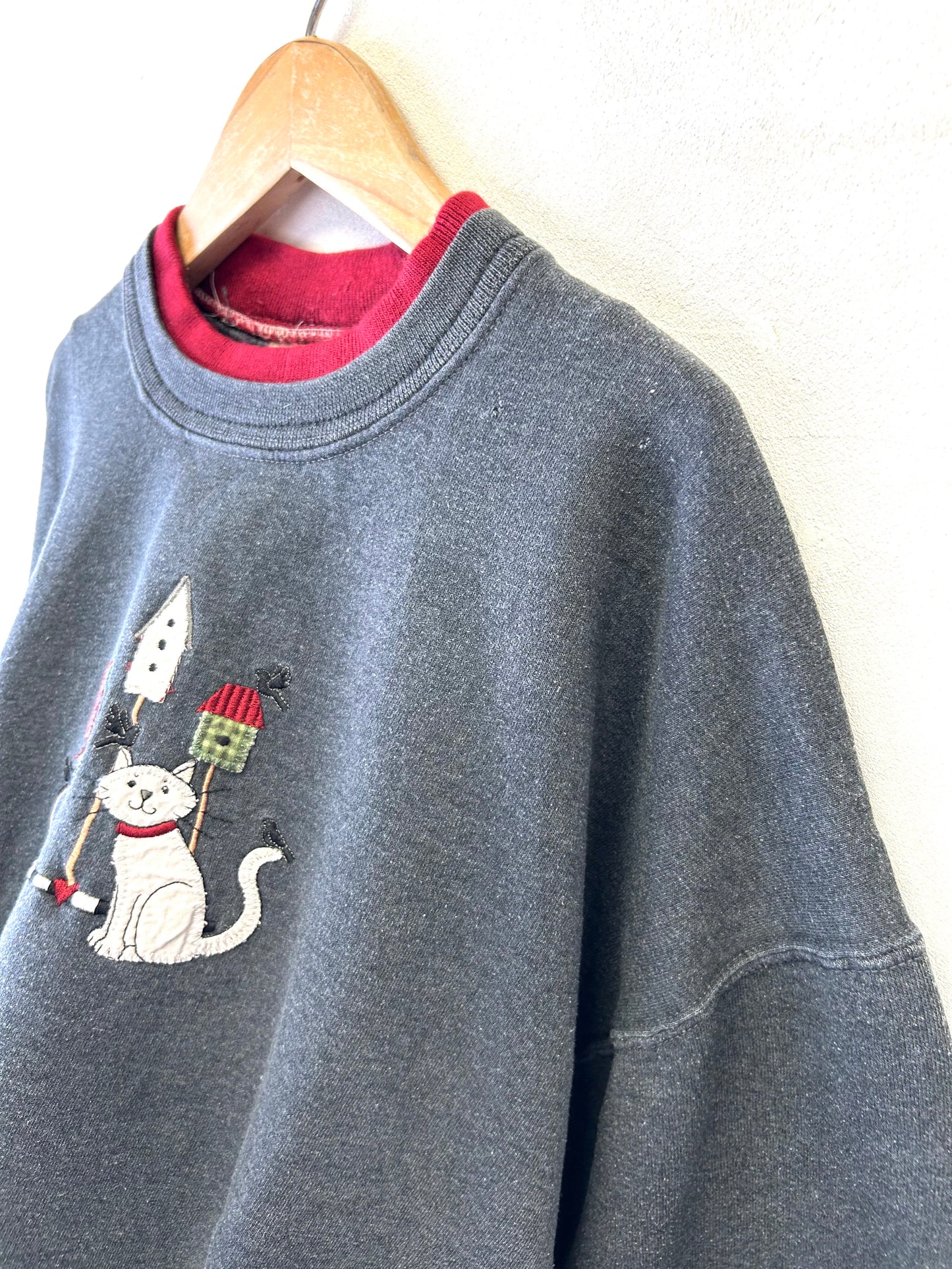 Vintage Sweat ~top stitch~ MADE IN MEXCO  [I28376]