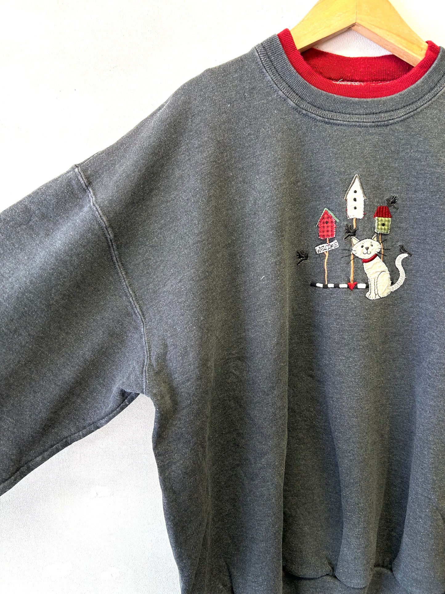 Vintage Sweat ~top stitch~ MADE IN MEXCO  [I28376]