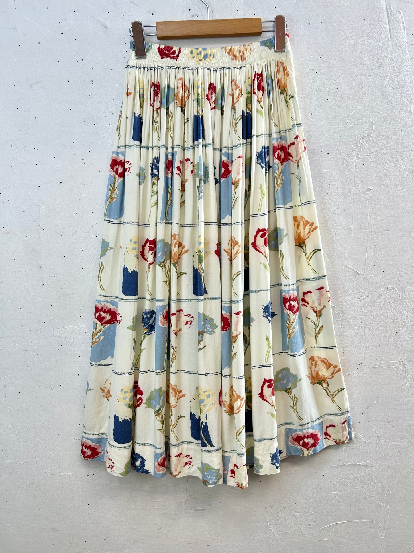 Vintage Rayon Skirt MADE IN USA [C29697]