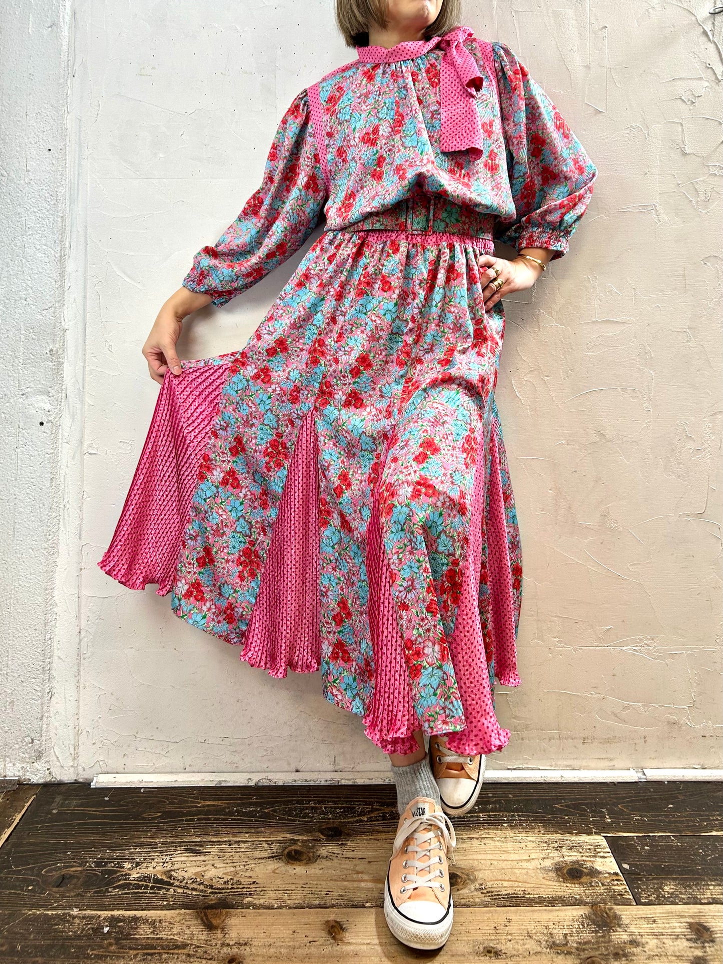 ’80s Vintage Dress 〜Diane Freis〜 [L29043]