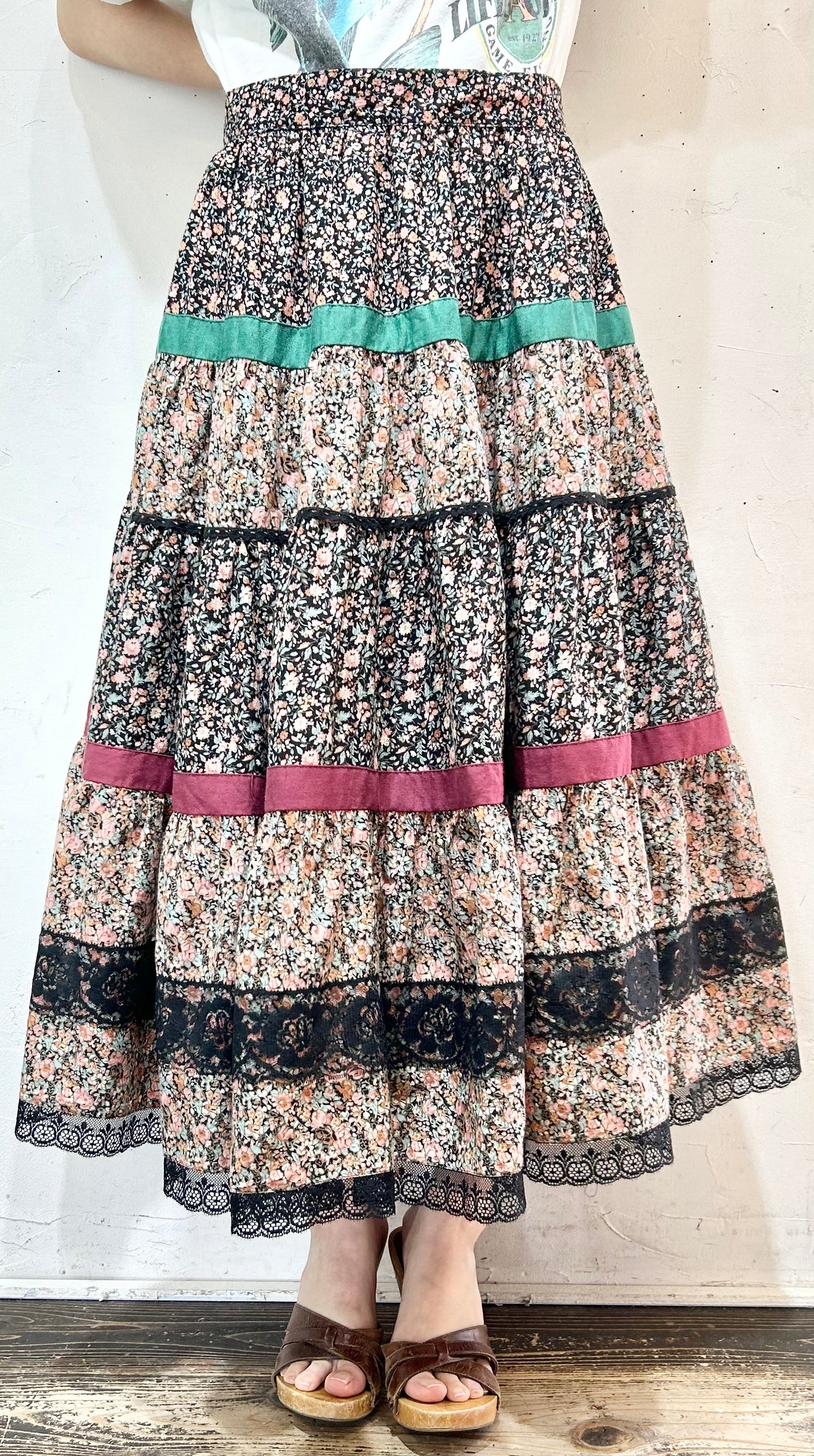 Vintage Tiered Skirt [D26832]