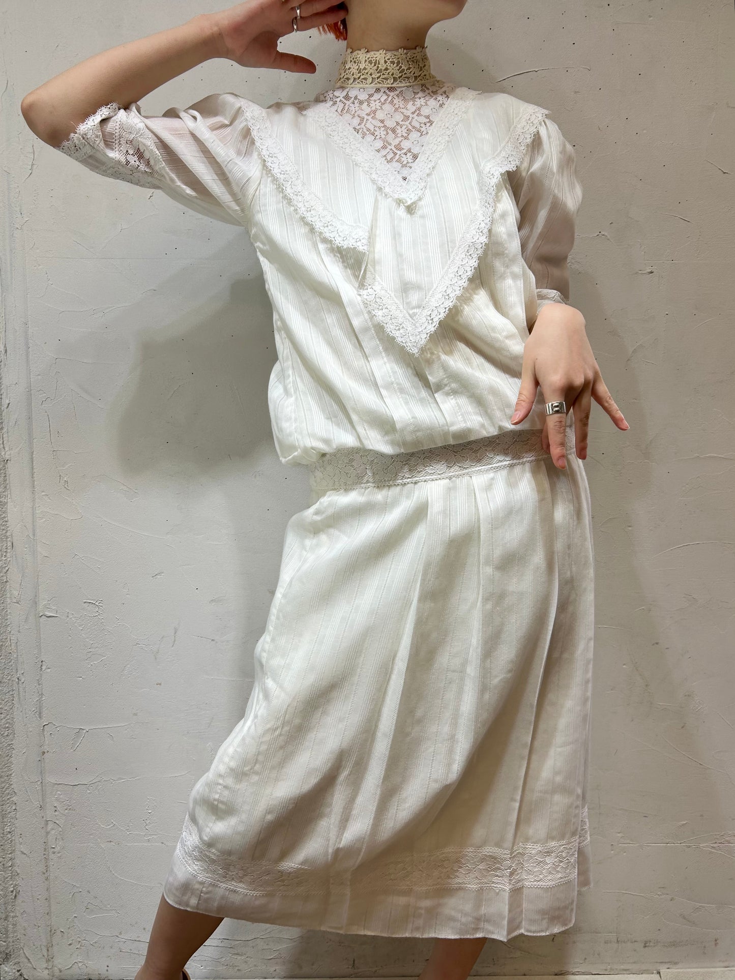 ’80s Vintage Dress 〜GUNNE SAX〜[B26331]